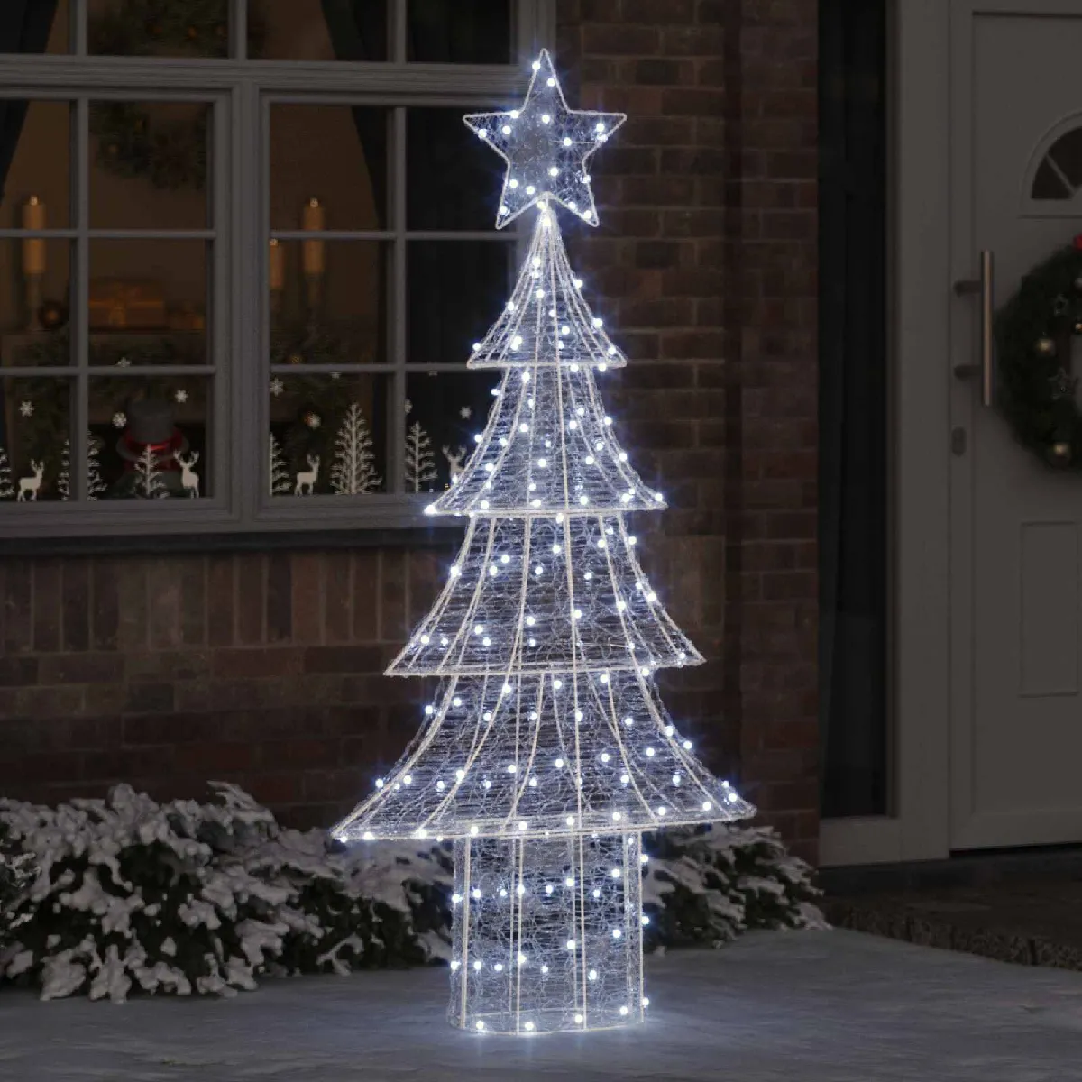 vidaXL Sapin de Noël avec 240 LED Froid 180 cm Acrylique - vue 2