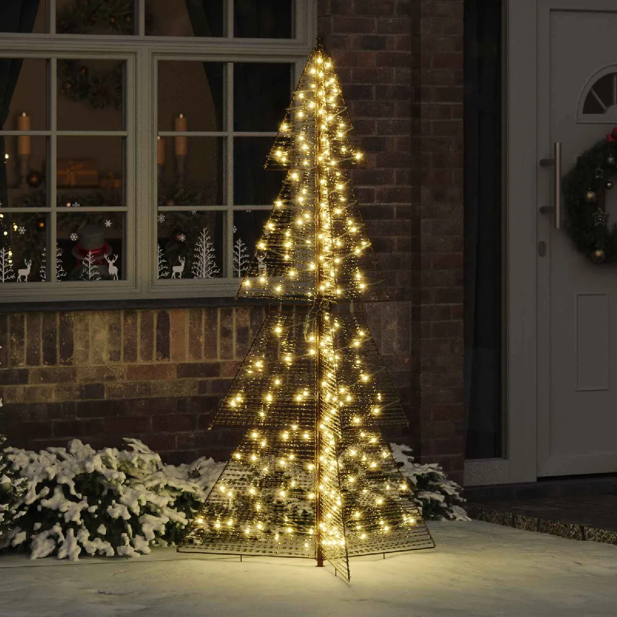 vidaXL Sapin de Noël avec 240 LED chaud 180 cm PET - vue 4