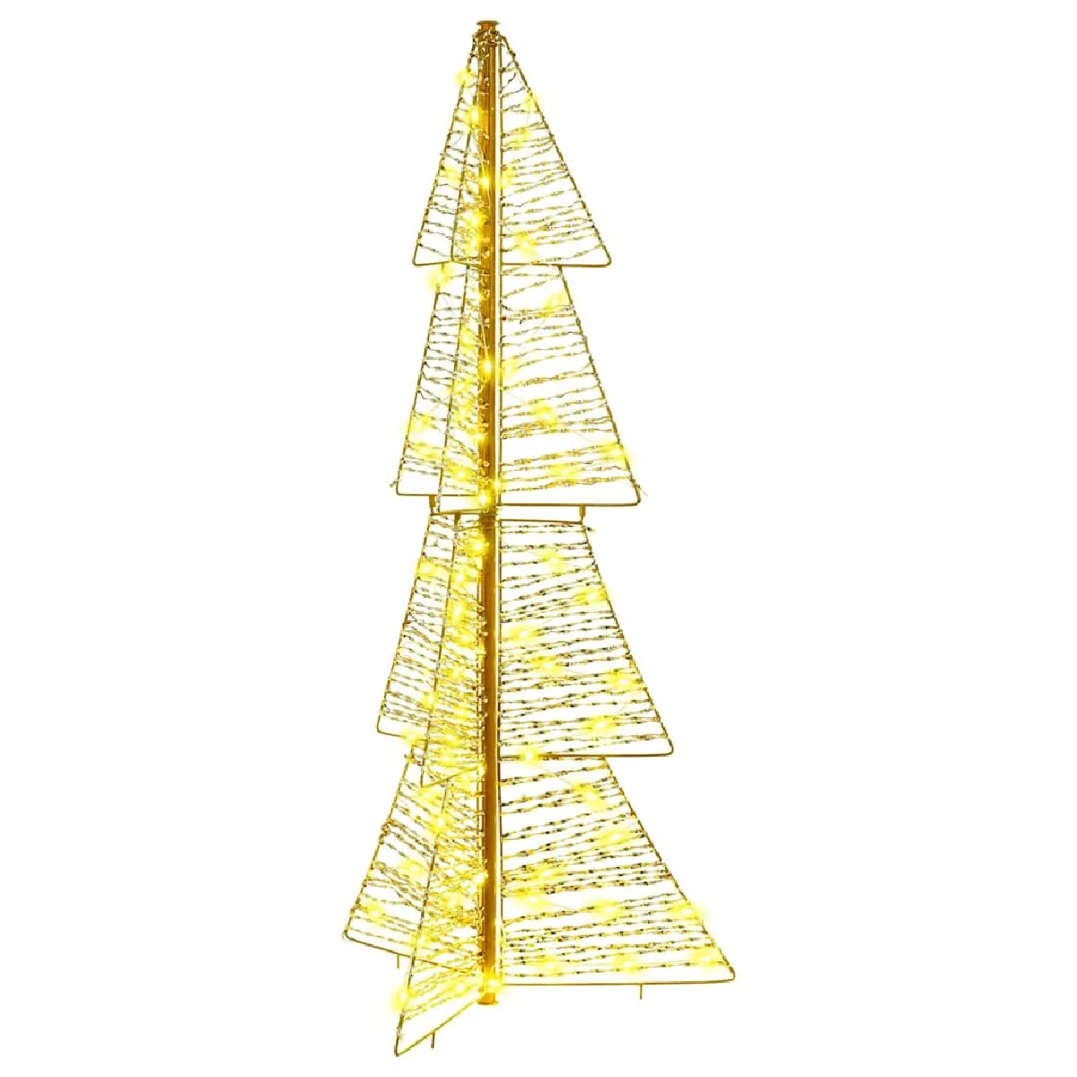 vidaXL Sapin de Noël avec 100 LED chaud 120 cm PET - vue 2