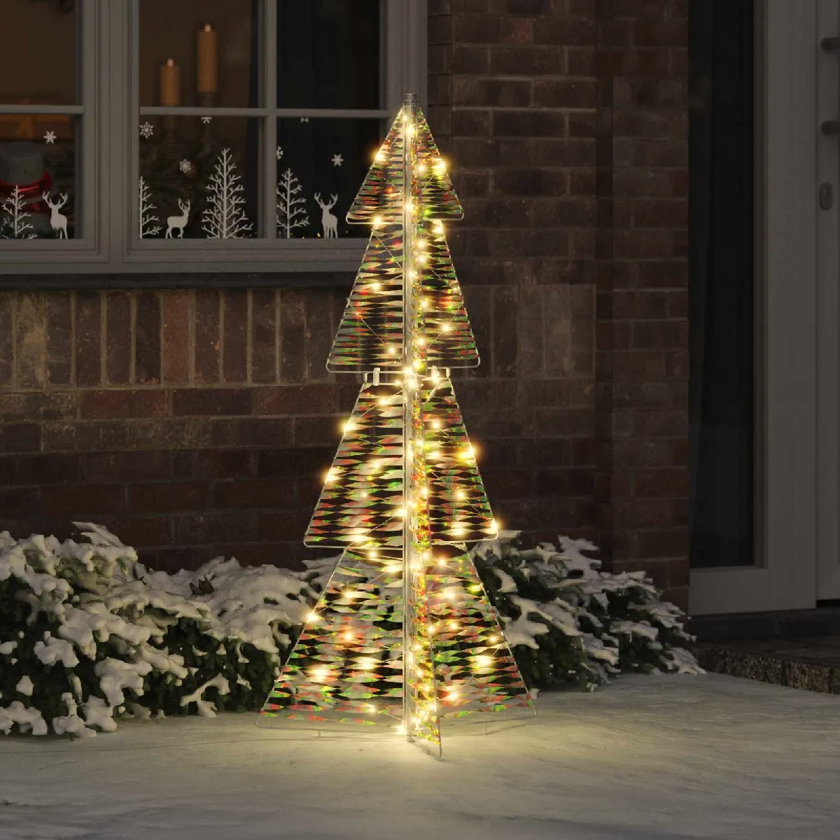 vidaXL Sapin de Noël avec 100 LED chaud 120 cm PET