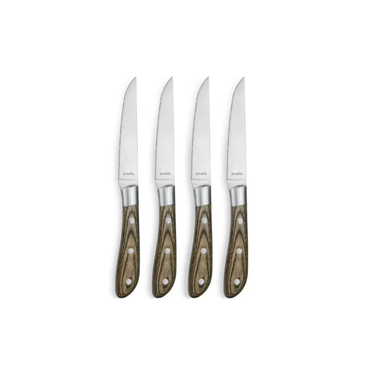 Coffret de 4 couteaux steak 11cm - 255015MB02BR4 - Achille - AMEFA