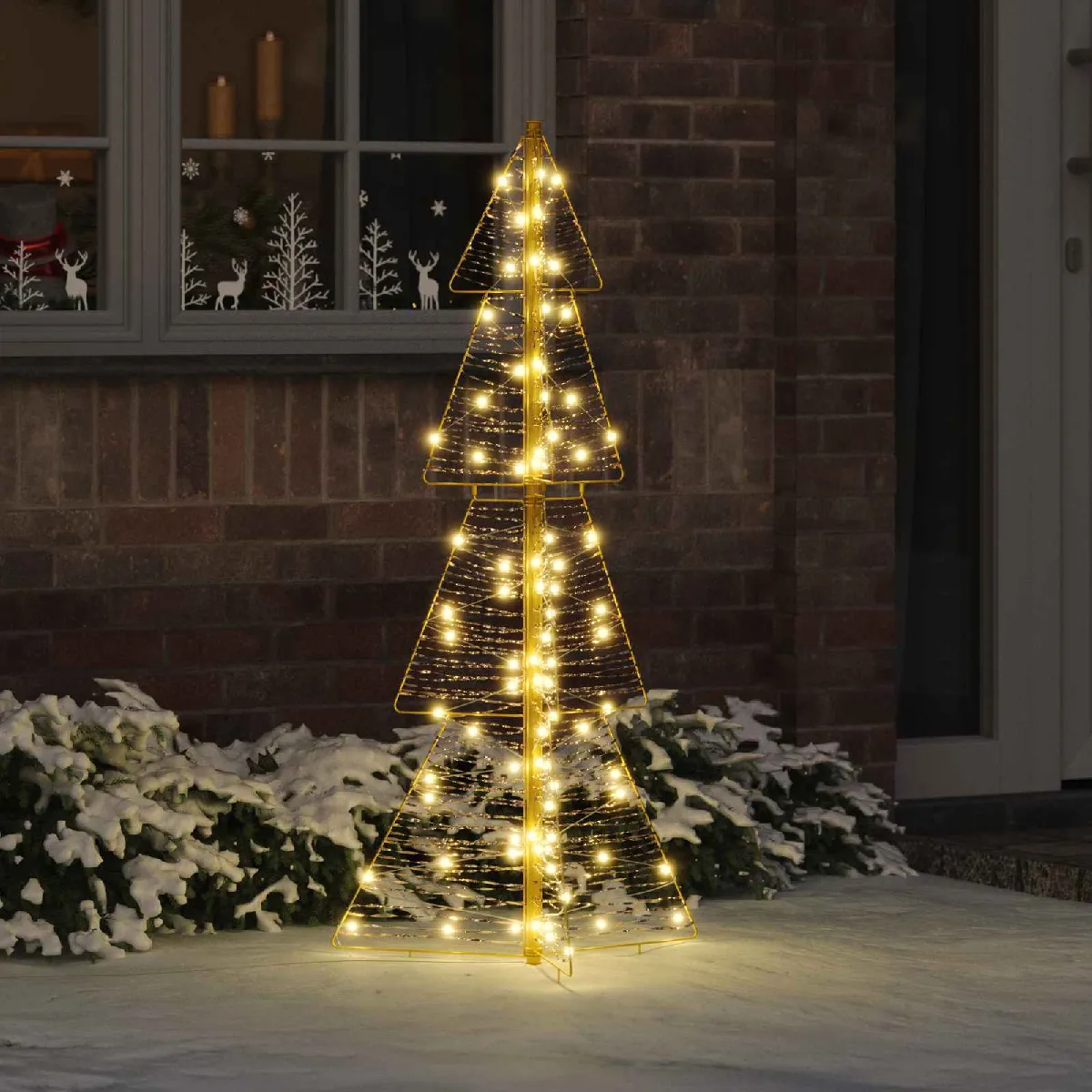 vidaXL Sapin de Noël avec 100 LED chaud 120 cm PET - vue 2