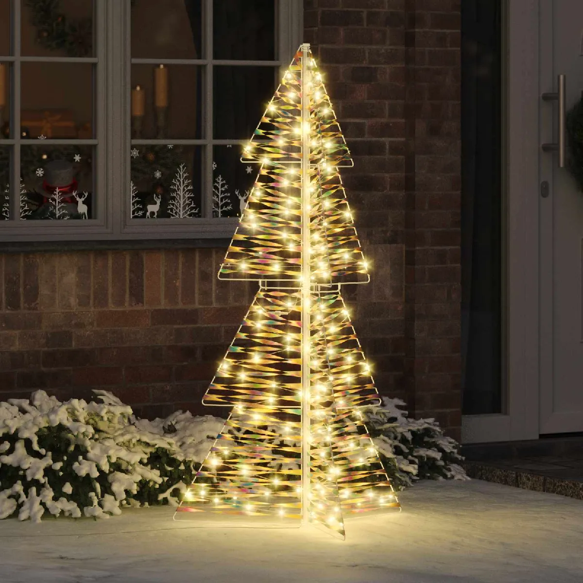vidaXL Sapin de Noël avec 160 LED chaud 150 cm PET - vue 2