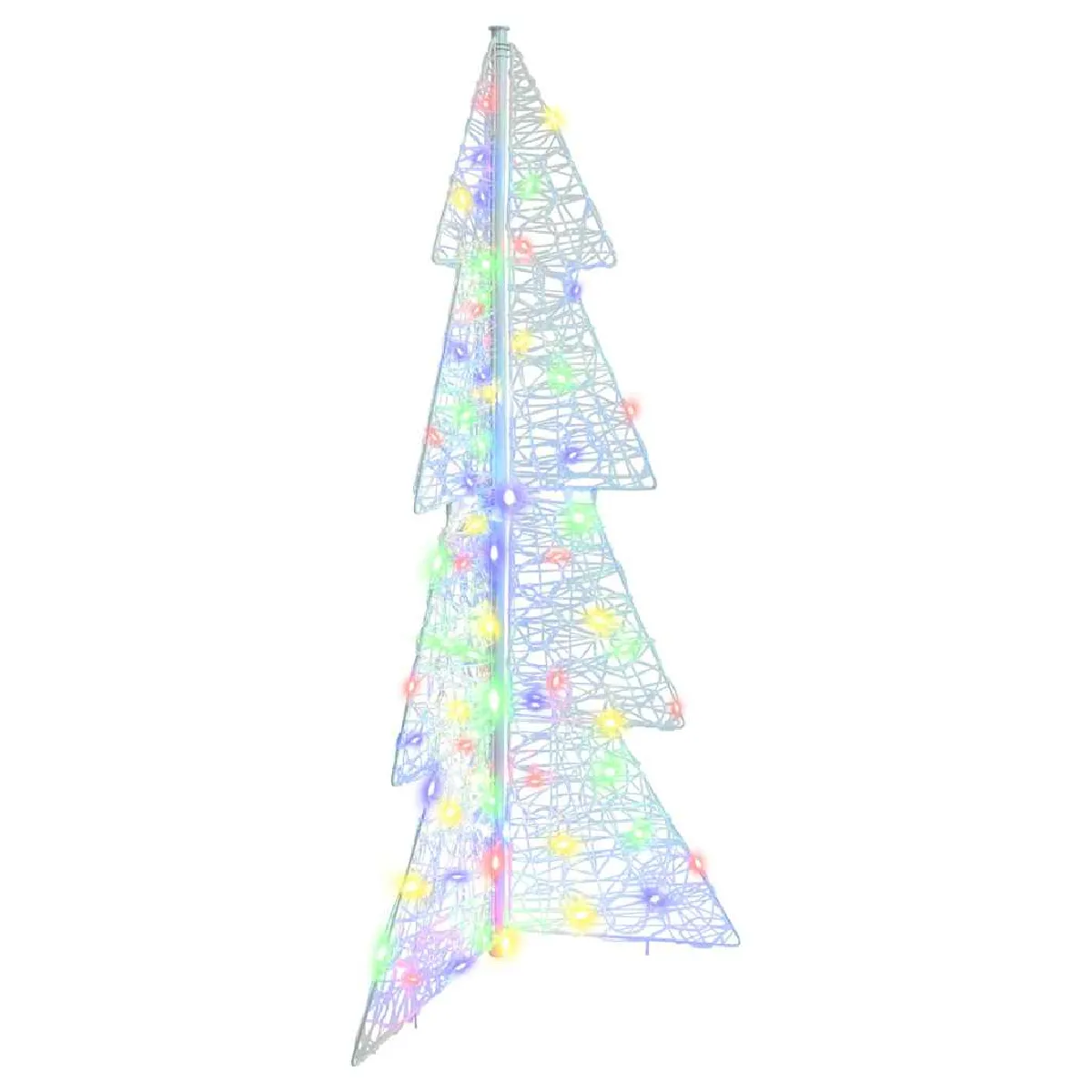 vidaXL Sapin de Noël avec 100 LED 120 cm Acrylique - vue 3