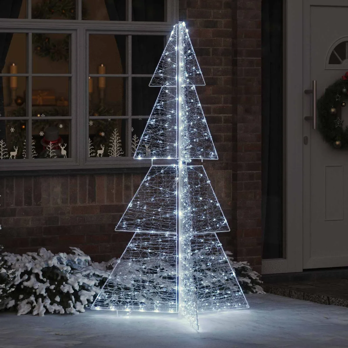 vidaXL Sapin de Noël avec 240 LED Froid 180 cm Acrylique