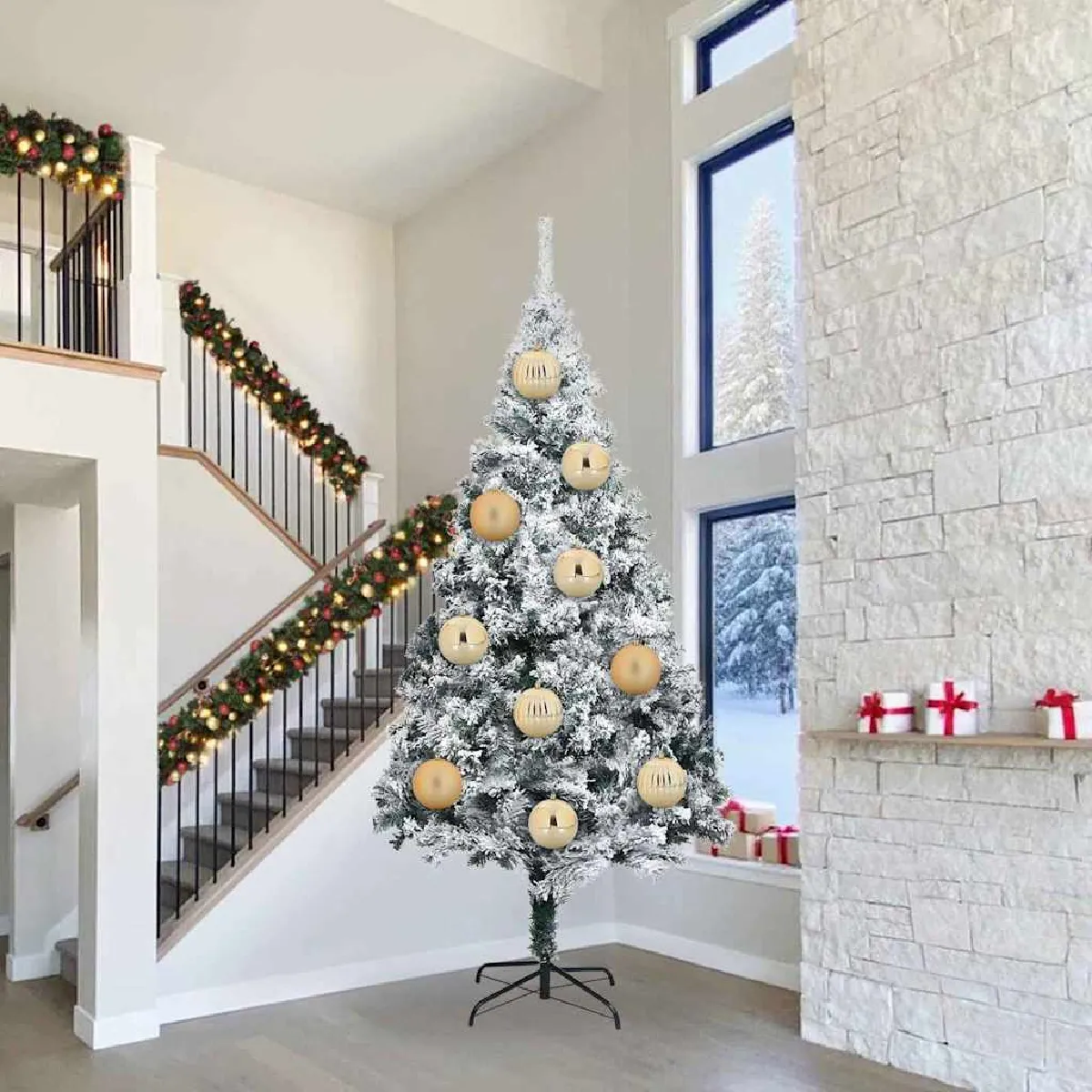 vidaXL Ensemble de Boules de Noël Autre 3 pcs Ø 25 cm - vue 8