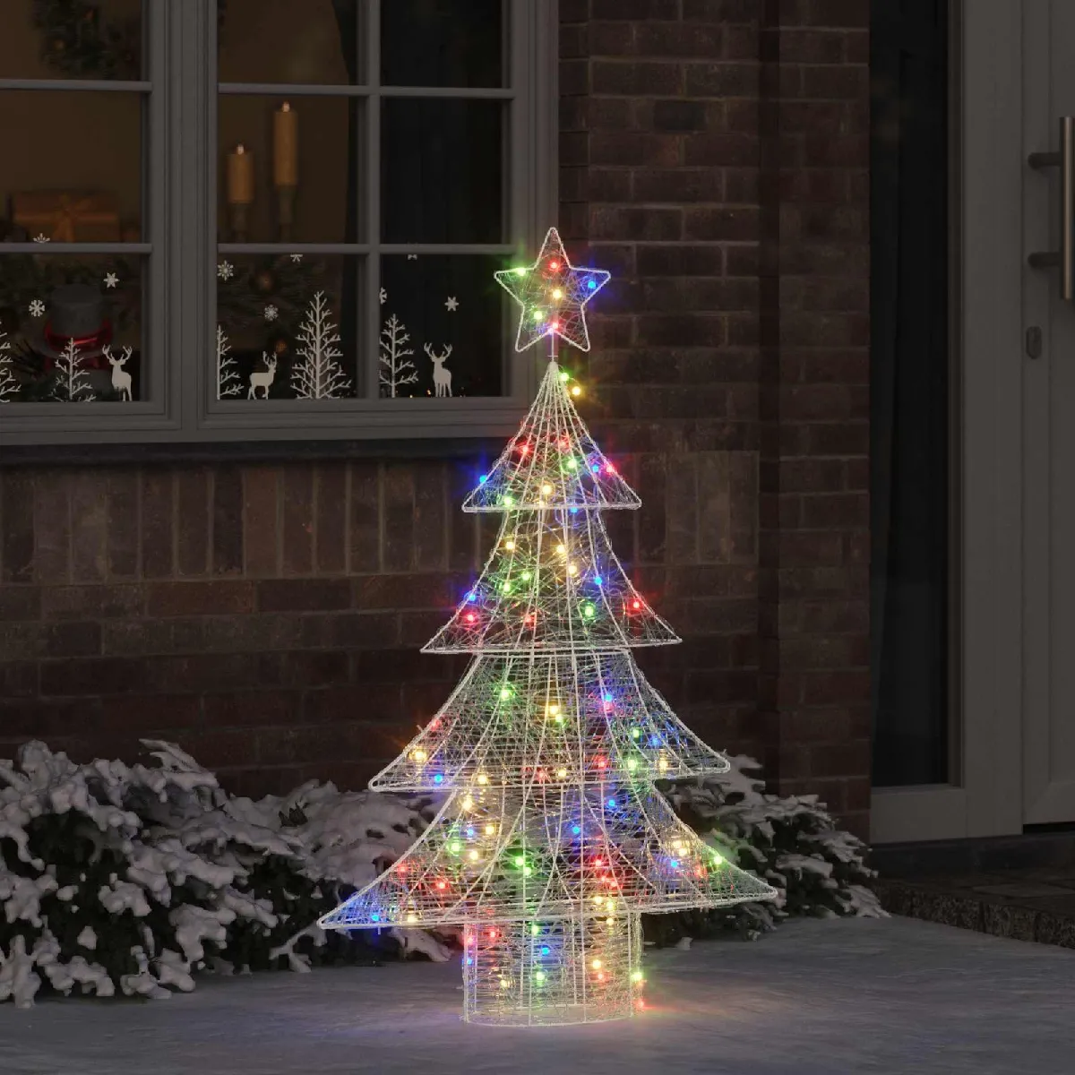 vidaXL Sapin de Noël avec 100 LED 120 cm Acrylique