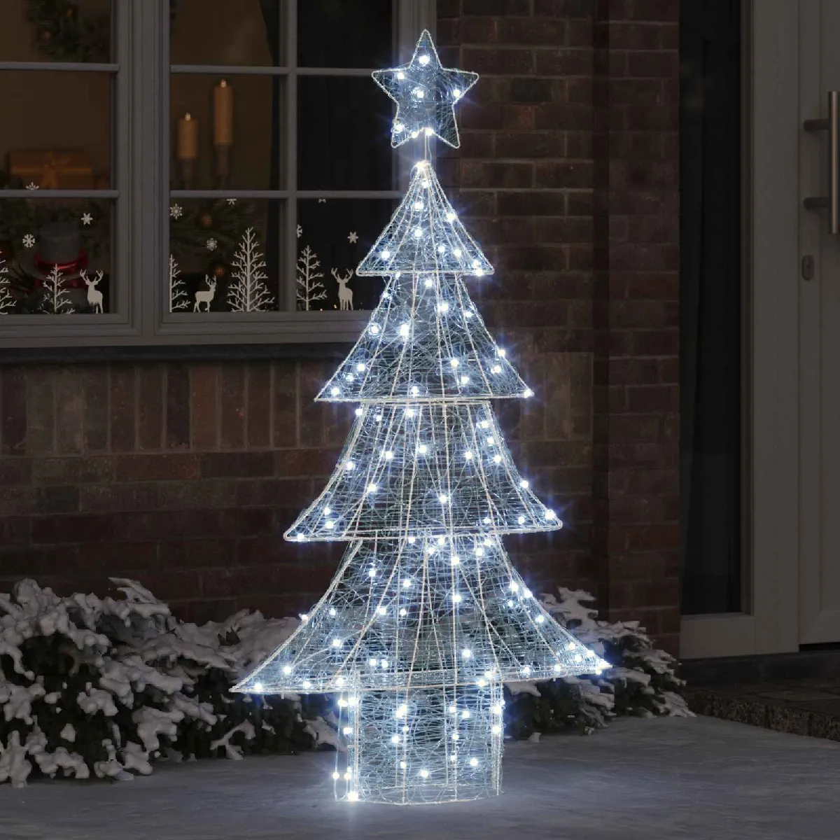 vidaXL Sapin de Noël avec 160 LED Froid 150 cm Acrylique - vue 2