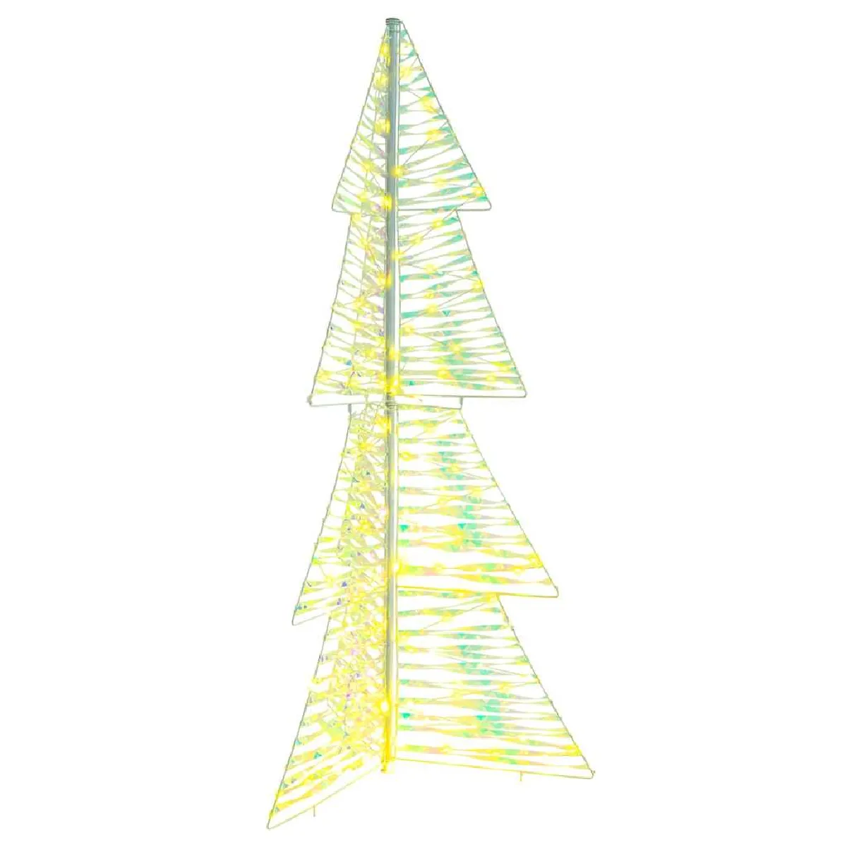 vidaXL Sapin de Noël avec 160 LED chaud 150 cm PET - vue 2