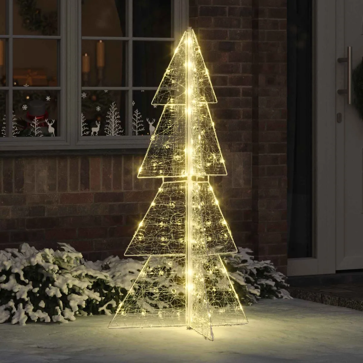 vidaXL Sapin de Noël avec 160 LED chaud 150 cm Acrylique - vue 2