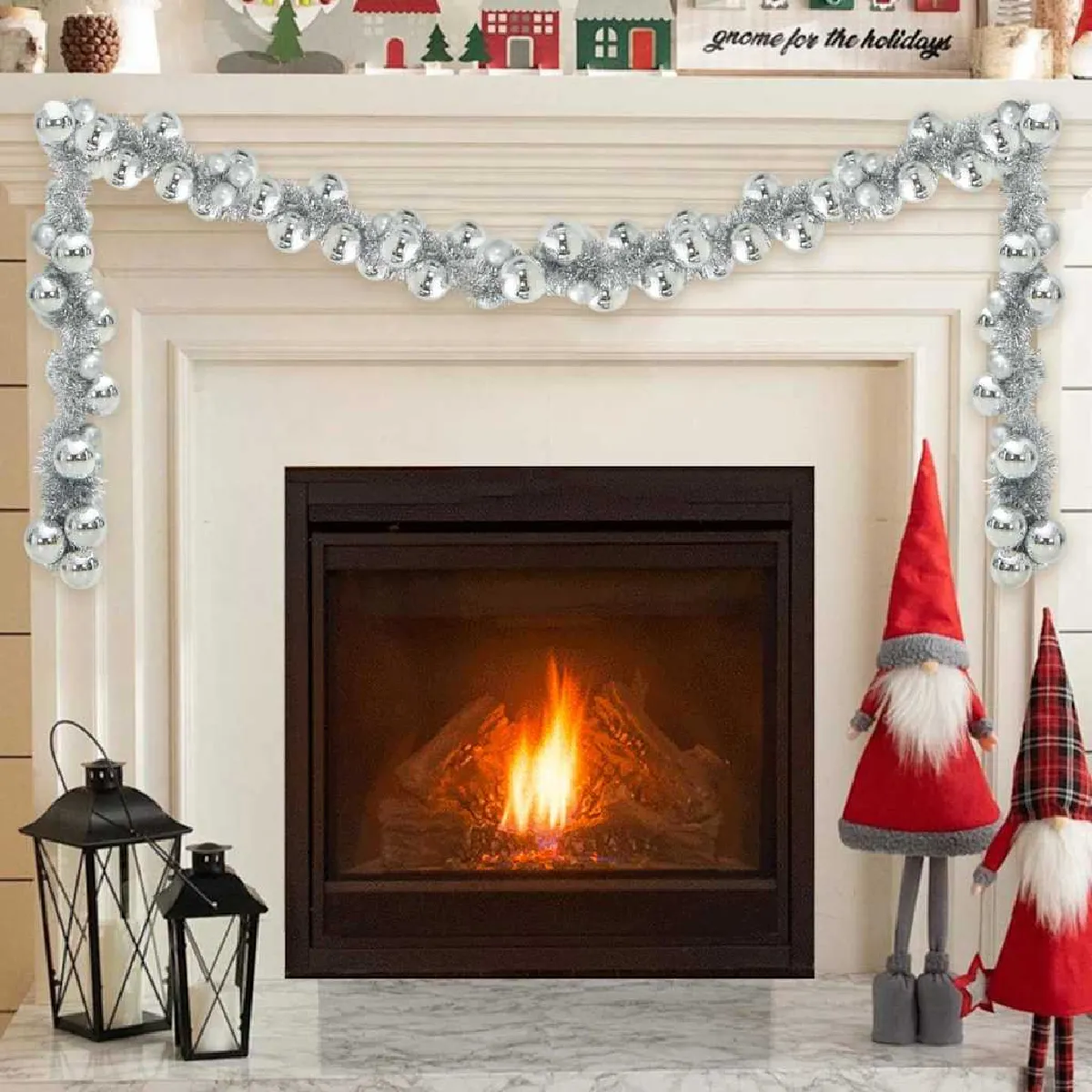 vidaXL Guirlande de Boules de Noël 186 cm Polystyrène - vue 9