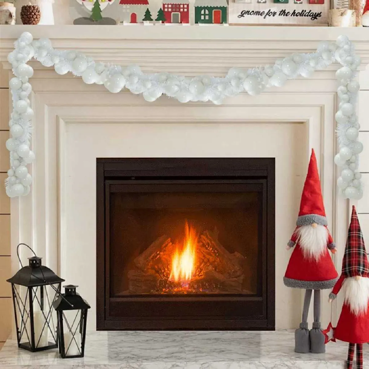 vidaXL Guirlande de Boules de Noël 186 cm Polystyrène - vue 2