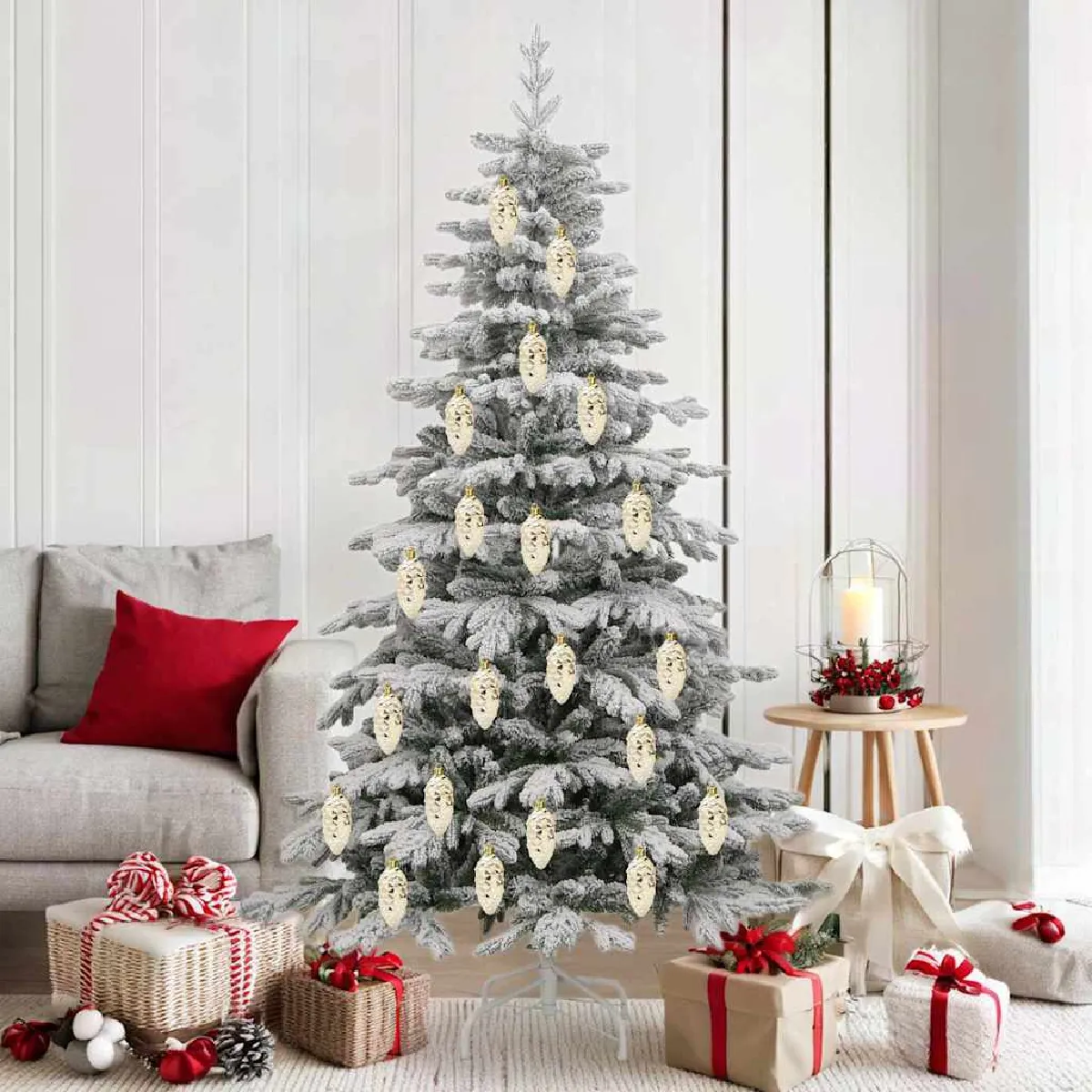 vidaXL Décoration de 'arbre de Noël 40 pcs Doré - vue 7