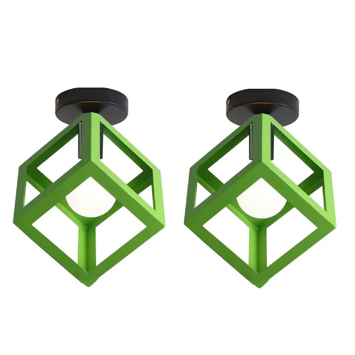 Stoex Plafonnier cube vintage - Vert