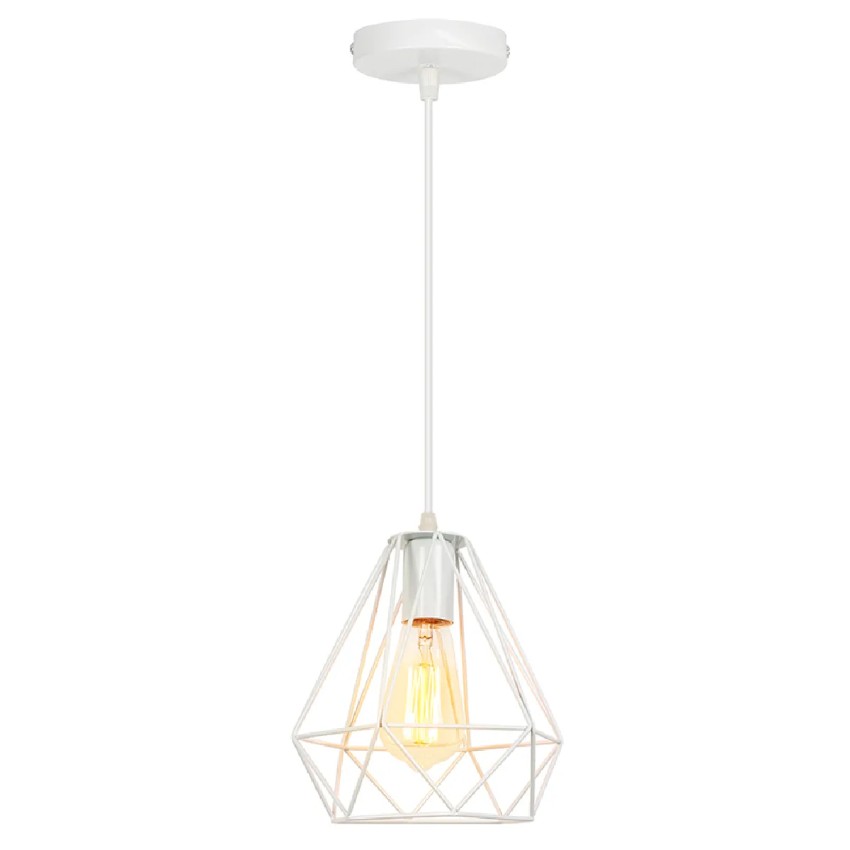 Stoex Suspension métal rétro - Blanc