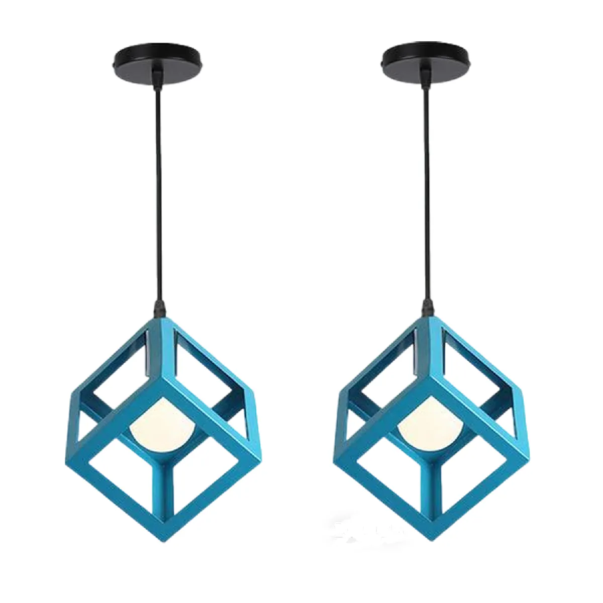 Stoex suspension cube métal - Bleu clair