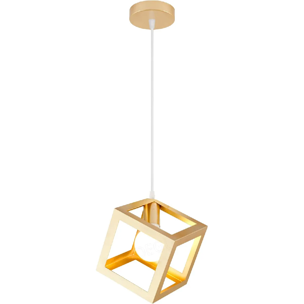 Stoex Suspension cube métal - Or
