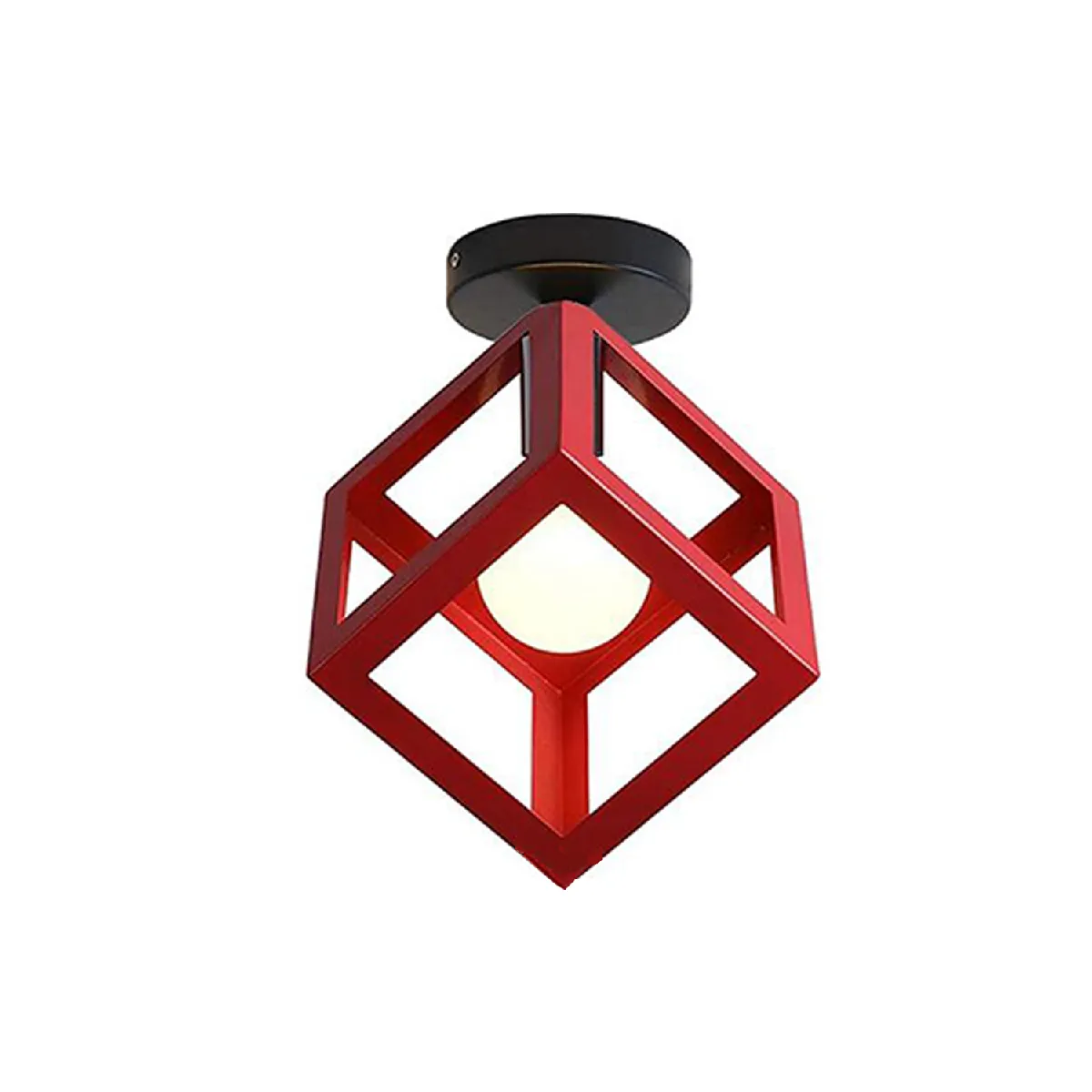 Stoex plafonnier cube – Rouge