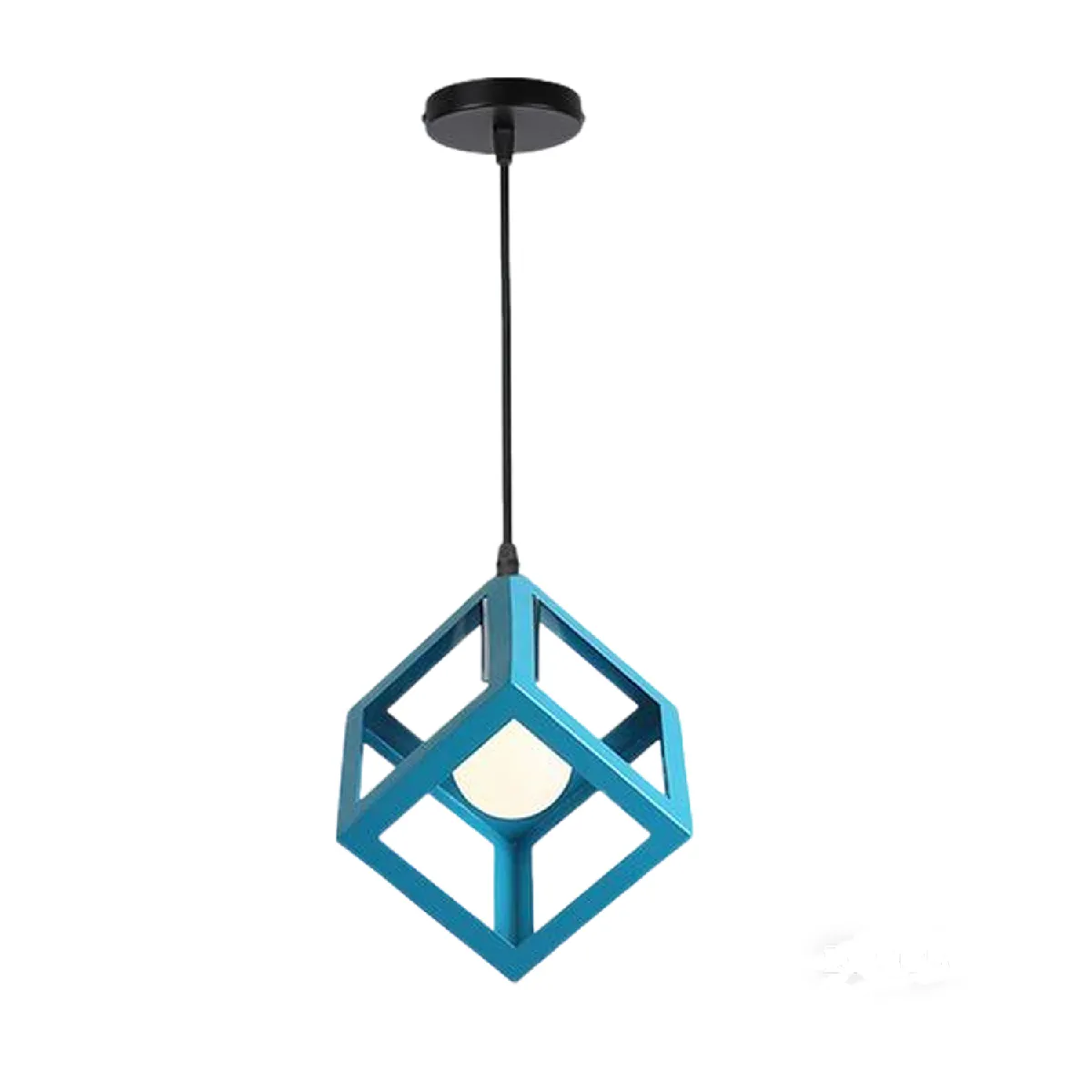 Stoex Suspension lustre cube - Bleu clair