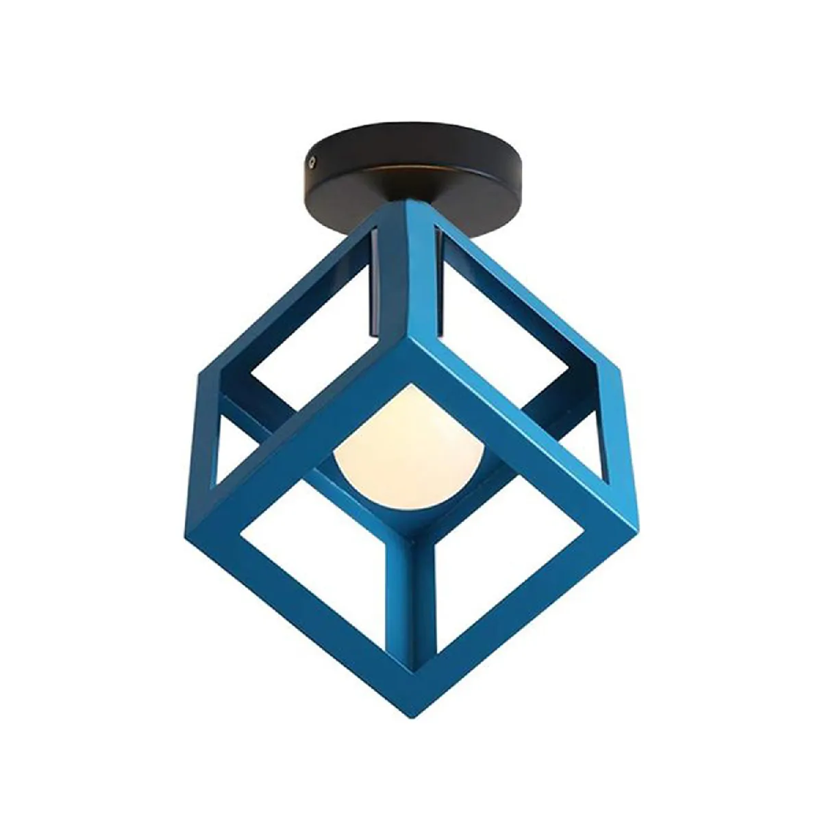 Stoex plafonnier cube bleu