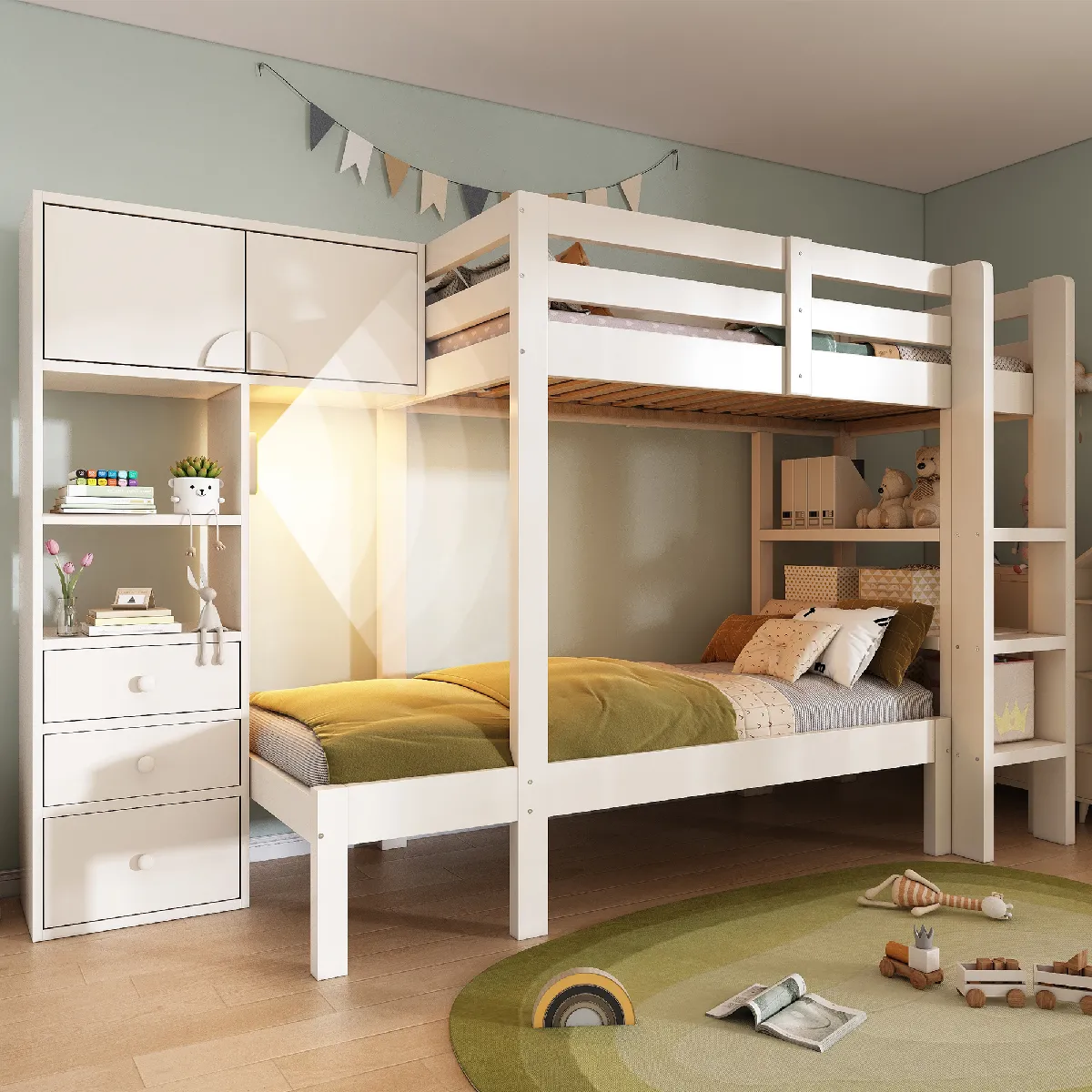 Lit enfant 90x200 cm - - Blanc