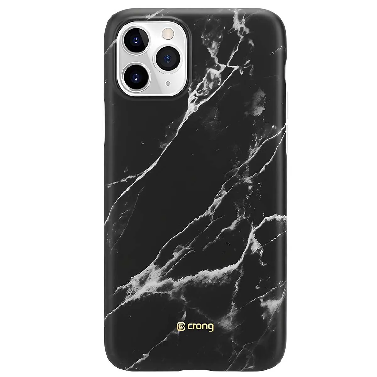 Coque pour iPhone 11 Pro Design Marbre Souple Crong Noir