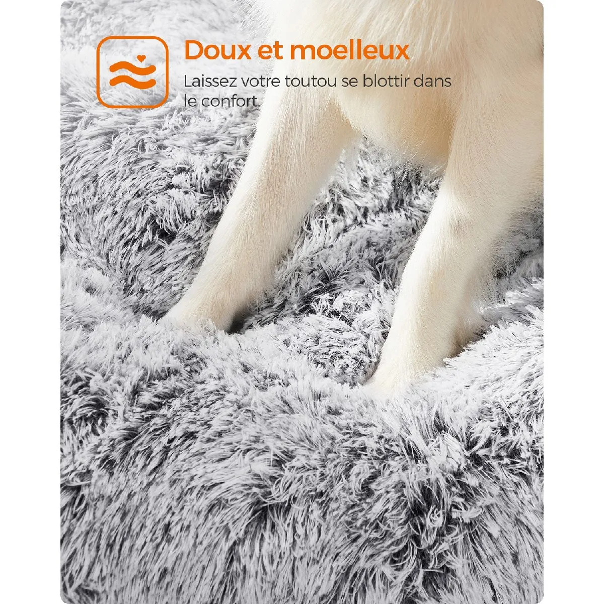 Comparer les prix de Panier pour chien canapé lit pour animaux rembourrage moelleux lavable en machine coussin pour chien 110 x 73 cm gris 12_0006796