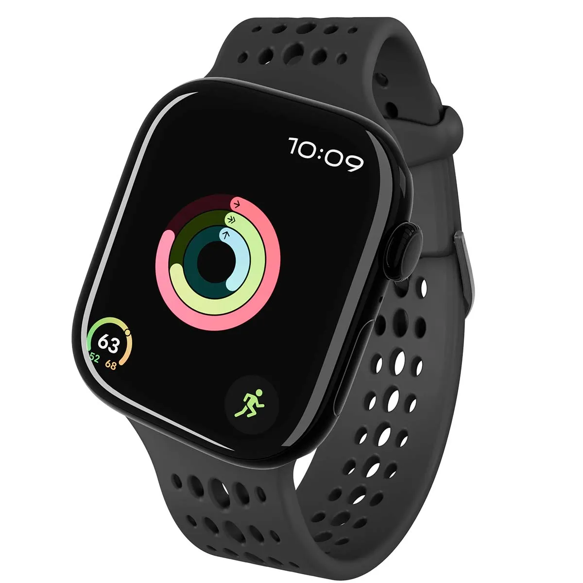 DECODED  Bracelet Ares O pour Apple Watch 38 &agrave; 42mm en Silicone Noir