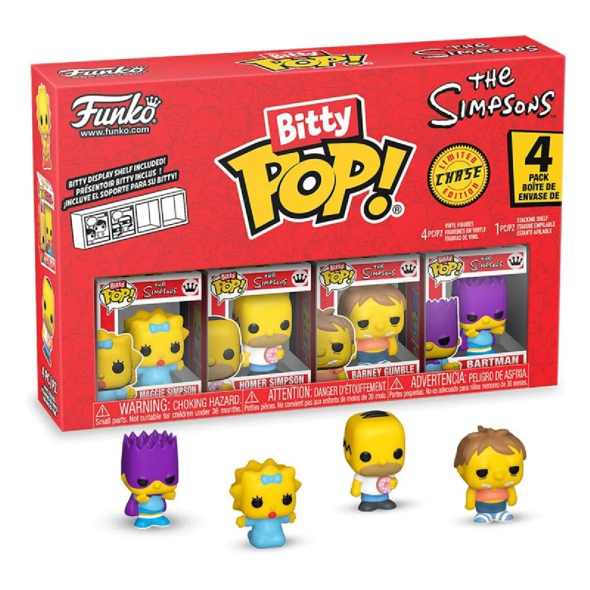 Les Simpson Pack 4 figurines Bitty POP! Les Simpson Series 3 2 cm