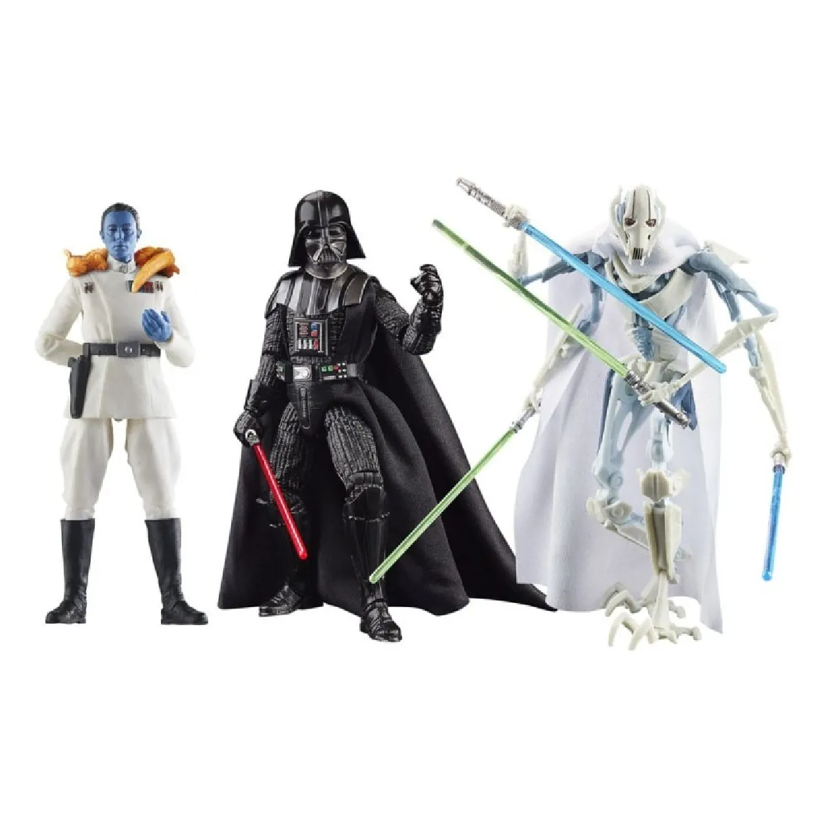 Star Wars Episode 1 Star Wars The Series Vador Grand Amiral Thrawn Général Grievous Pack De 3 Figurines - vue 2