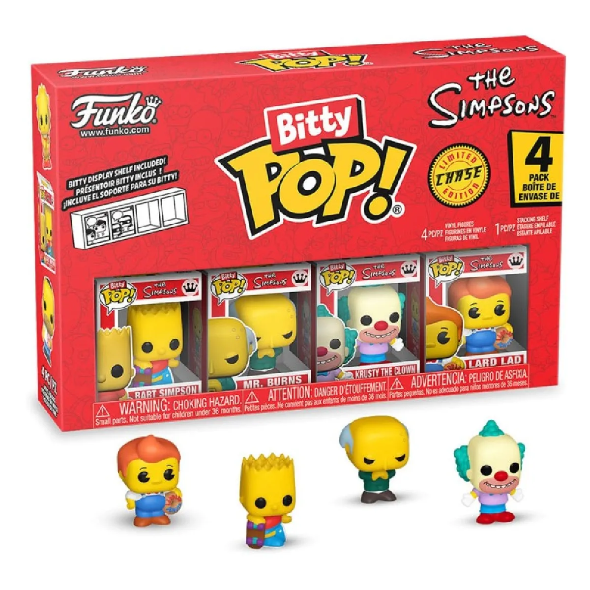 Pack 4 Figurines Funko Bitty Pop Simpsons Itchy - vue 5