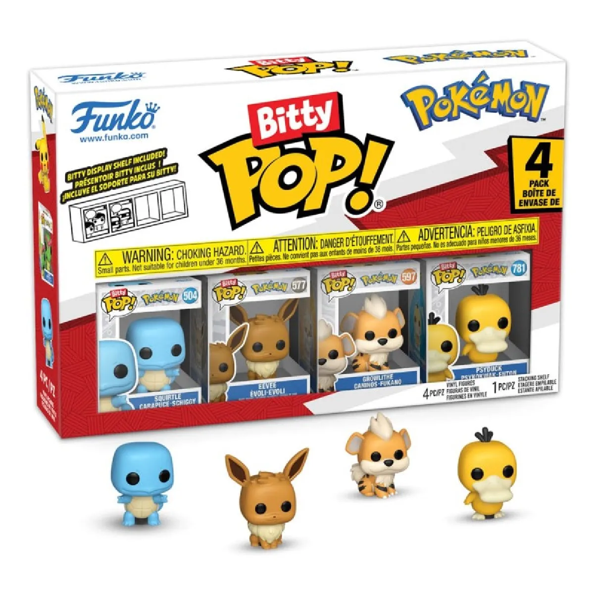 Pokémon - Pack 4 figurines Bitty POP! Pokémon Series 4 2 cm