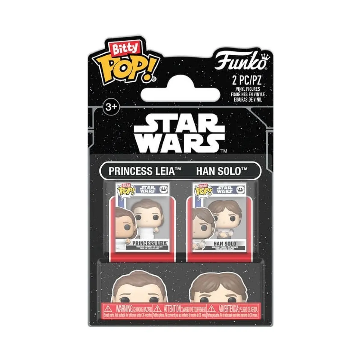 Funko - Figurine Bitty Pop! Star Wars - Leia & Han - Pack de 2 - Image 4