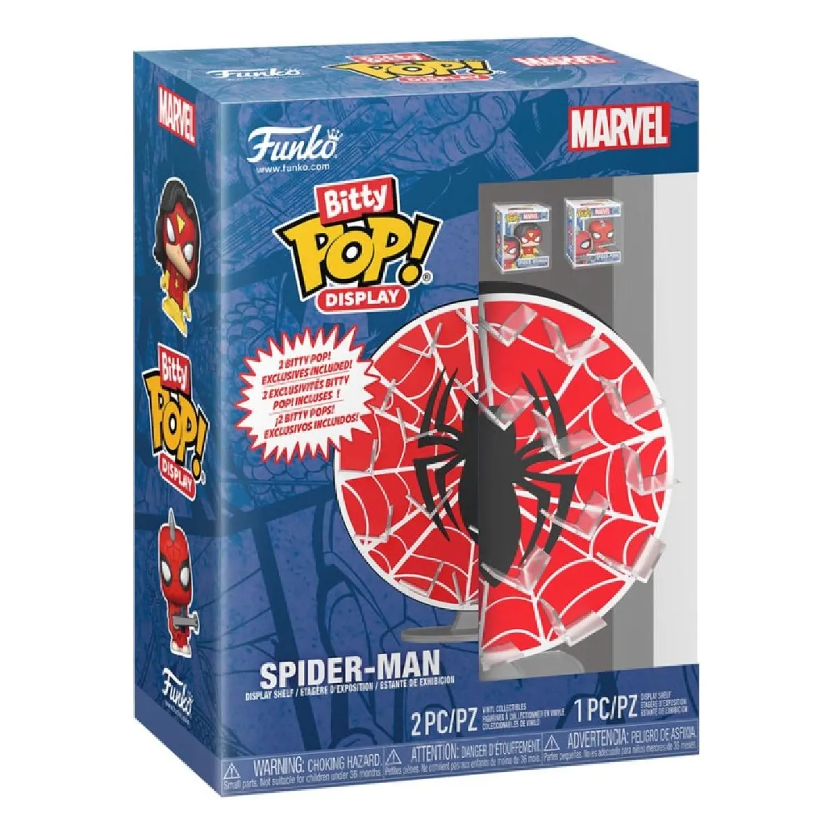 Marvel - Présentoir Bitty POP! Marvel avec 2 figurines Spider-Man Web