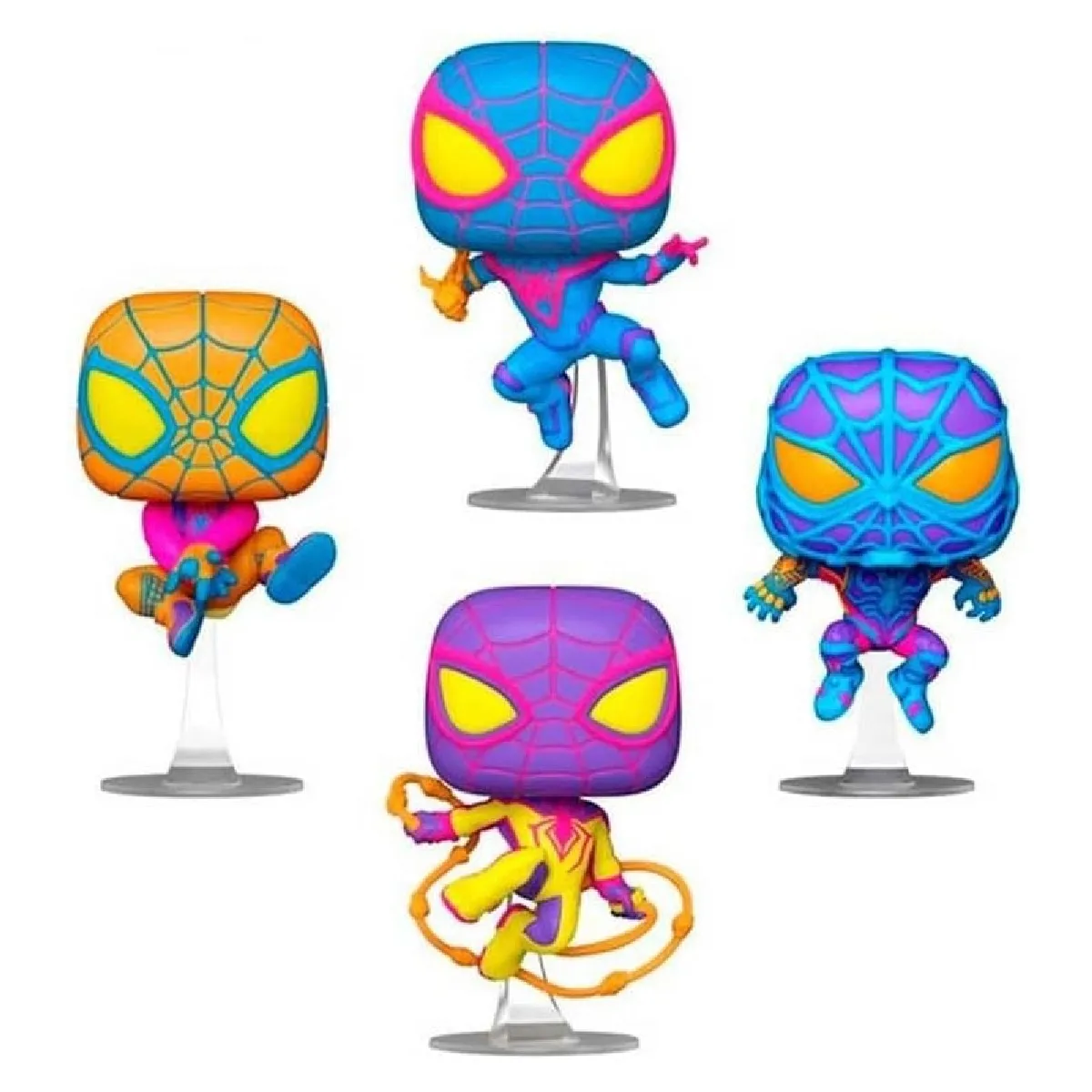 Marvel Pack 4 figurines POP! Miles Morales BLKLT 9 cm