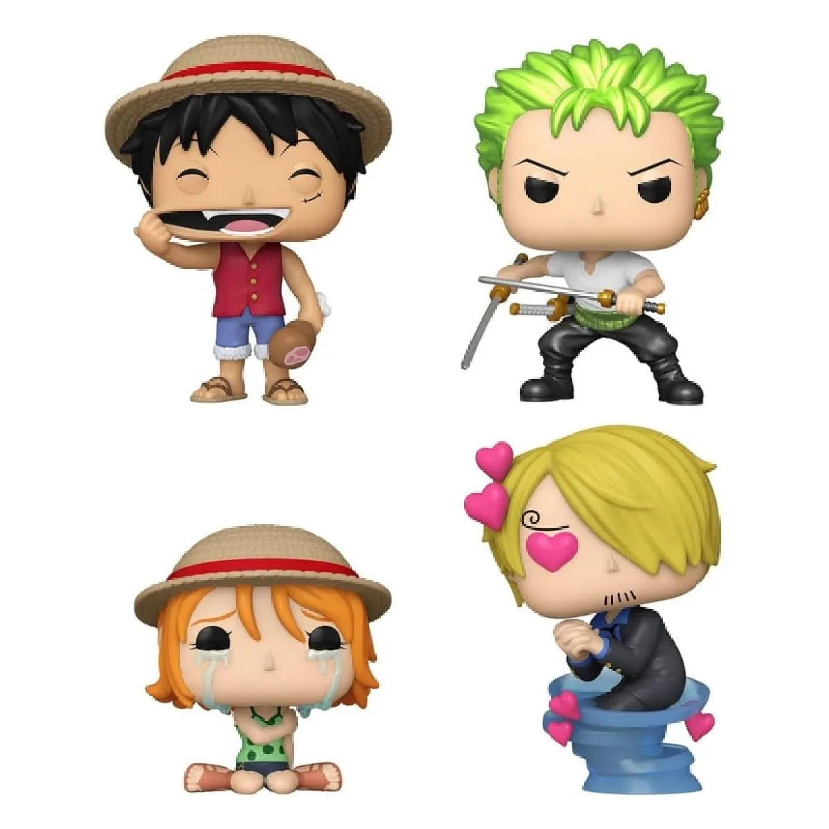 One Piece Pack 4 figurines POP! One Piece Refresh 4PK EMEA 9 cm