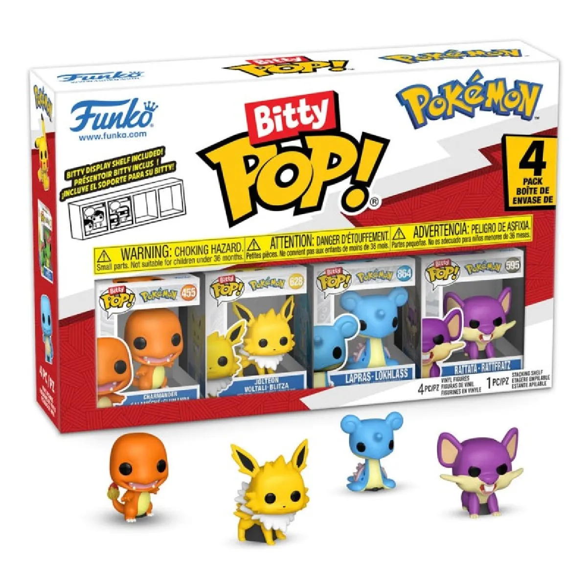 Pack de 4 figurines Funko Bitty Pop Pokémon Charmander - vue 4