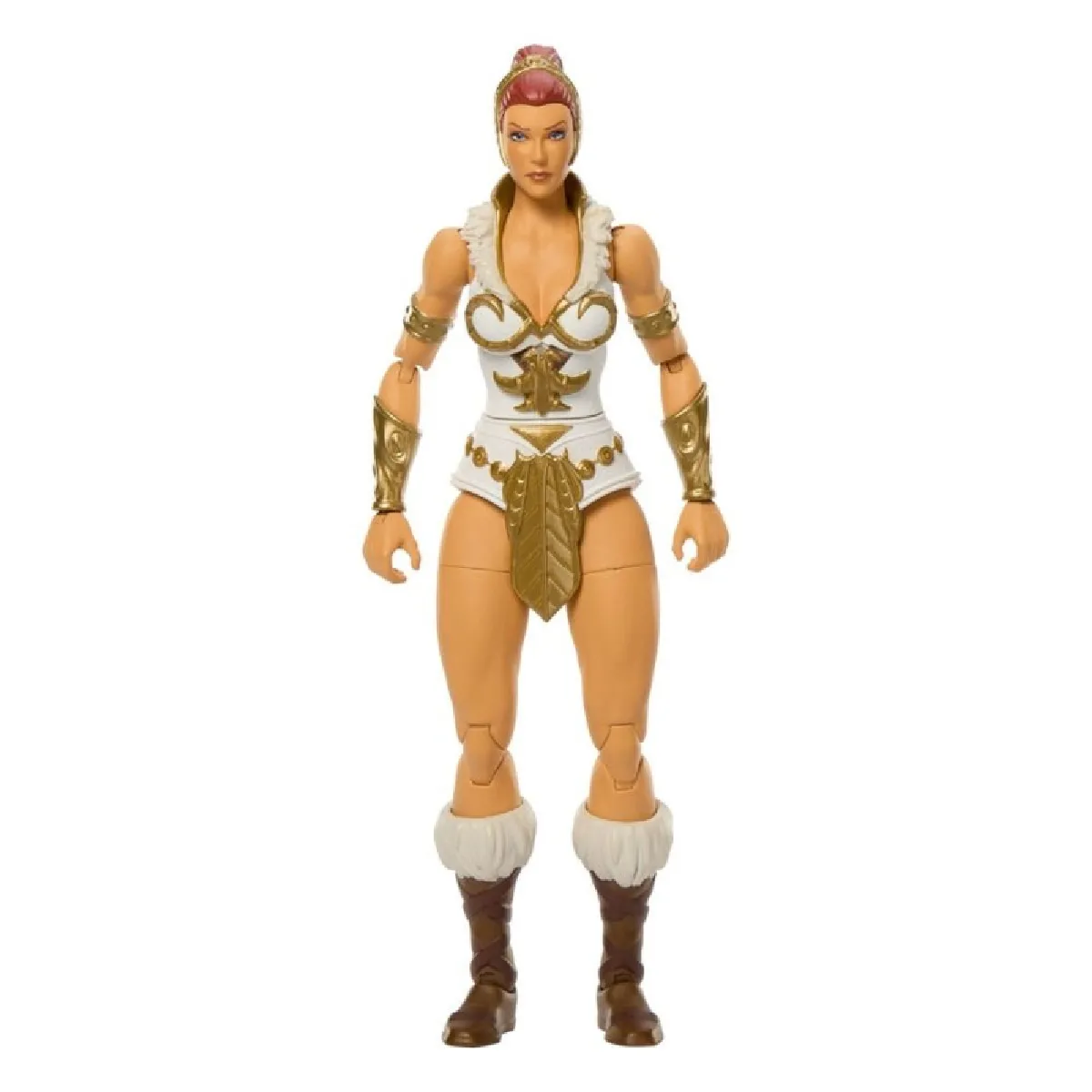 Masters of the Universe Figurine articulée Teela Masterverse New Eternia 18 cm 30 Points d’Articulation Coiffe de Cobra Amovible et Armes JBP84 - vue 7