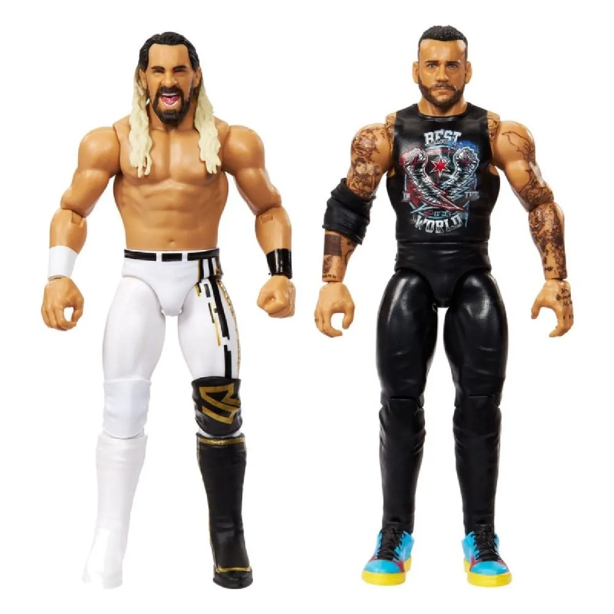 WWE Main Event Showdown Figurines CM Punk vs Seth Freakin Rollins 2 Pack 15 cm