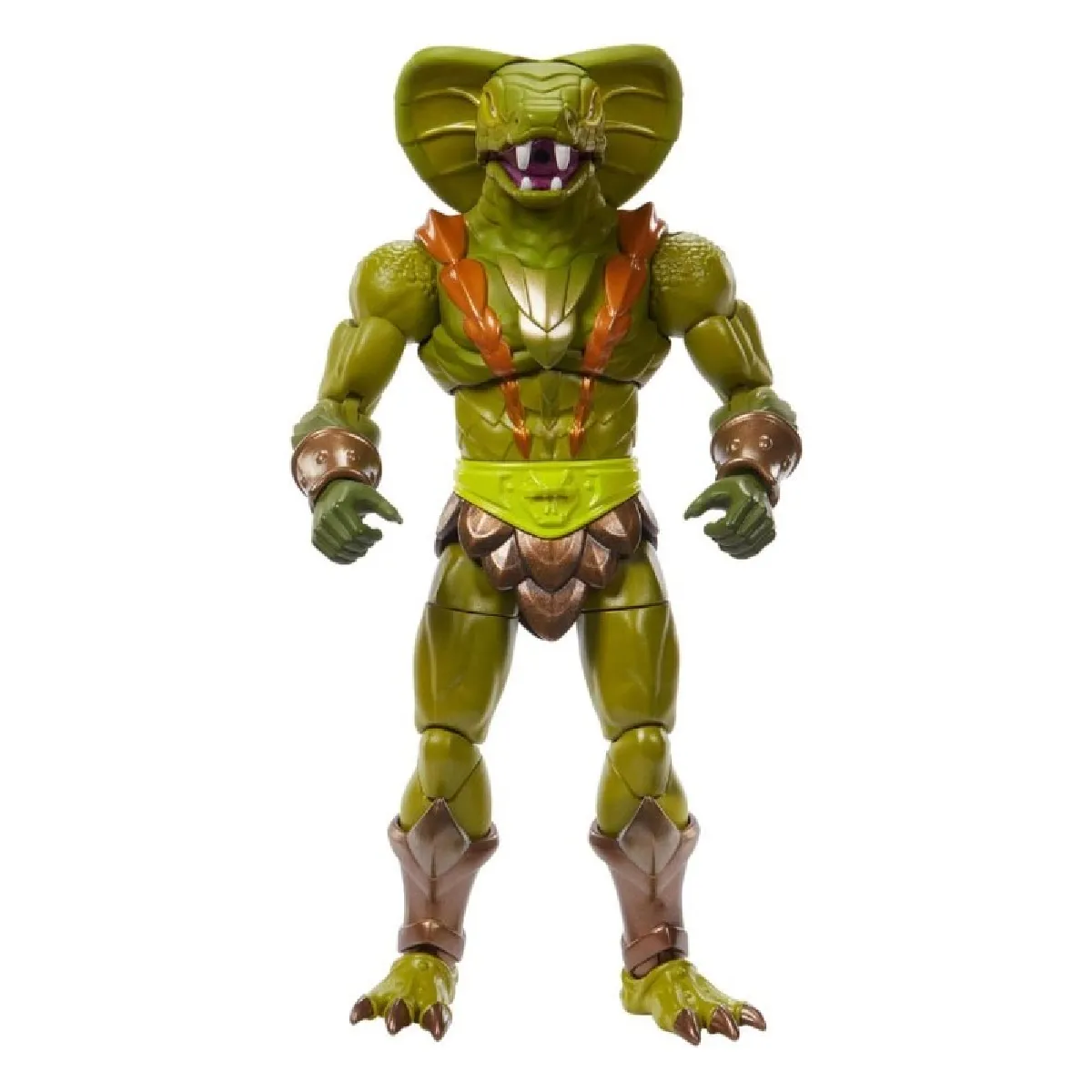 Masters of the Universe Figurine articulée Kobra Khan Masterverse New Eternia 18 cm avec 30 Points d’Articulation Look Alternatif Camo Khan et Accessoires JBP86