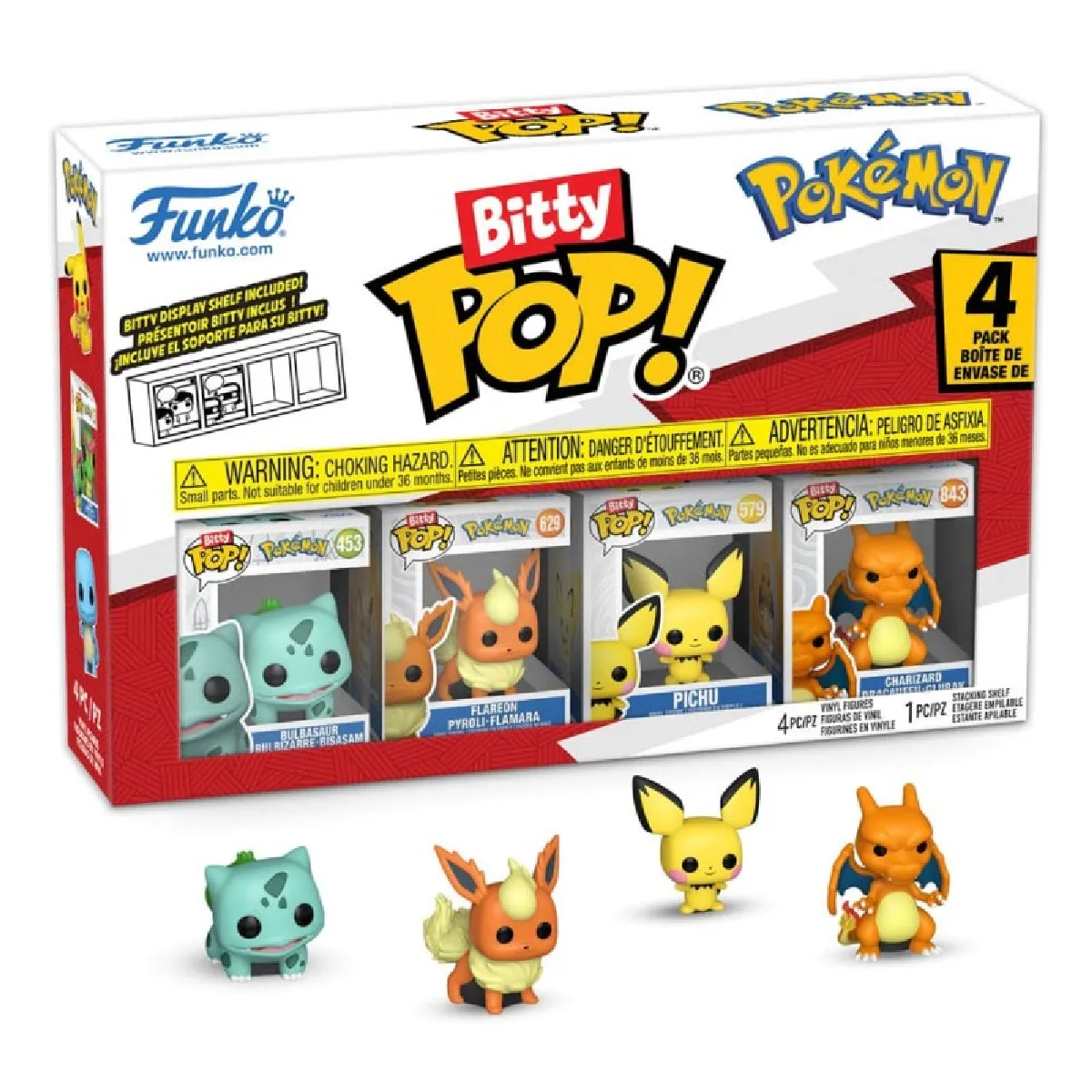 Pack 4 Figurines Funko Bitty Pop Pokémon Bulbasaur - vue 3