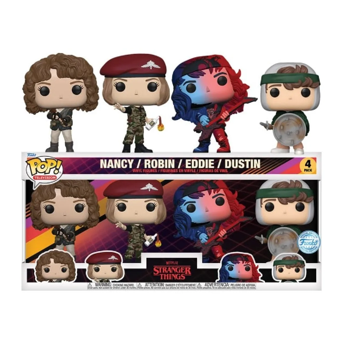 Funko Stranger Things - Pack 4 Figurines Pop! Stranger Things S4 (Emea) 9 Cm