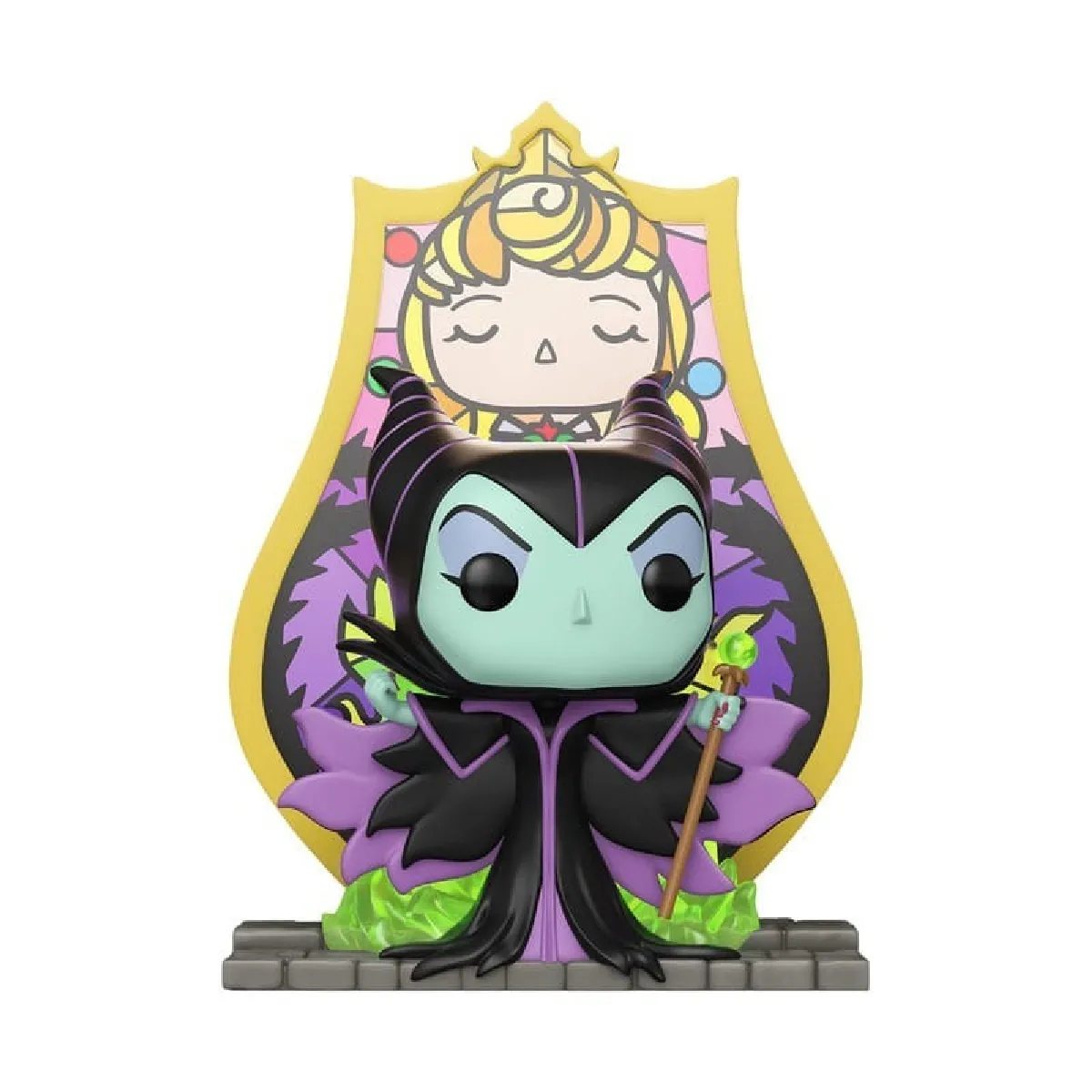 La belle au bois dormant Figurine POP! Deluxe Maleficent Glass 9 cm
