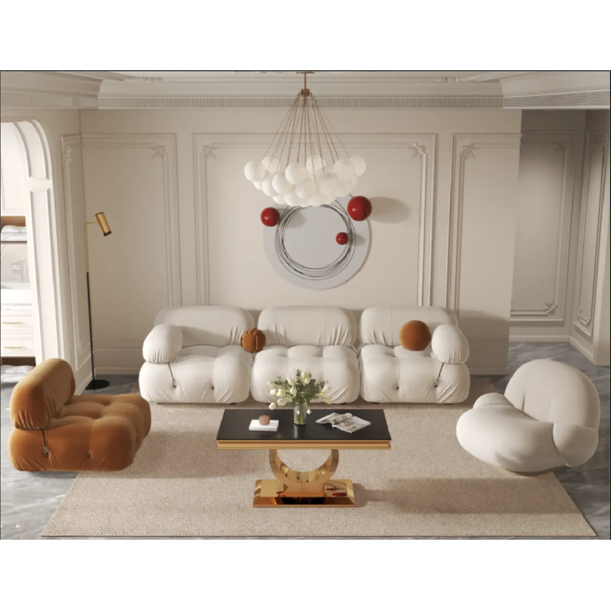 Meilleurs prix pour Table Basse INVICTUS – Gold & Verre Trempé – 120x60x45 cm