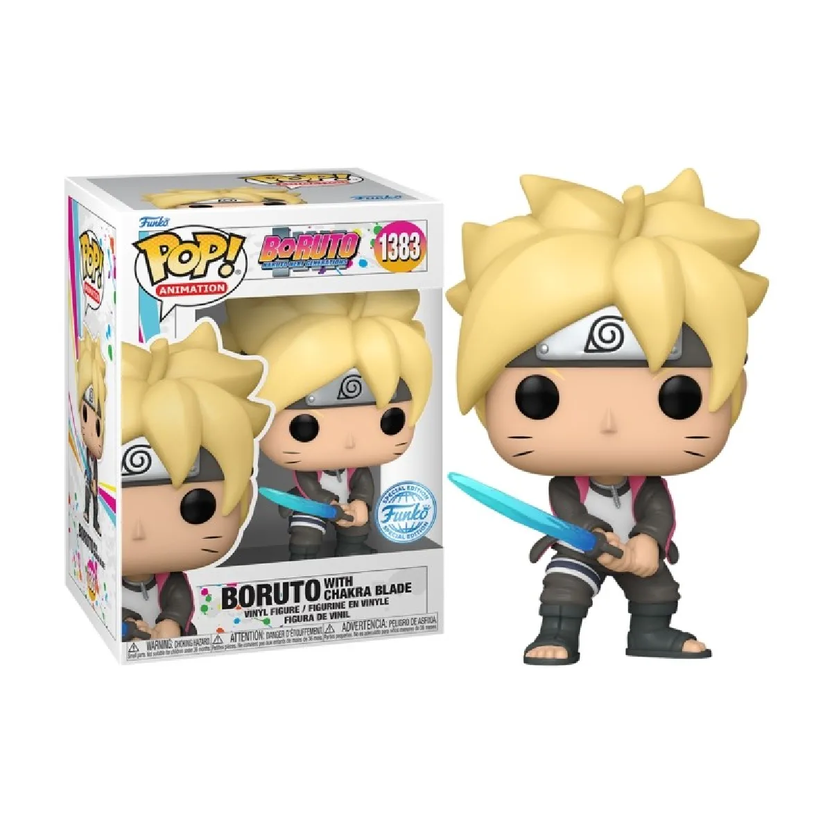 BORUTO POP ANIMATION N° 1383 BORUTO AVEC EPÉE DE CHAKRA AVEC CHASE