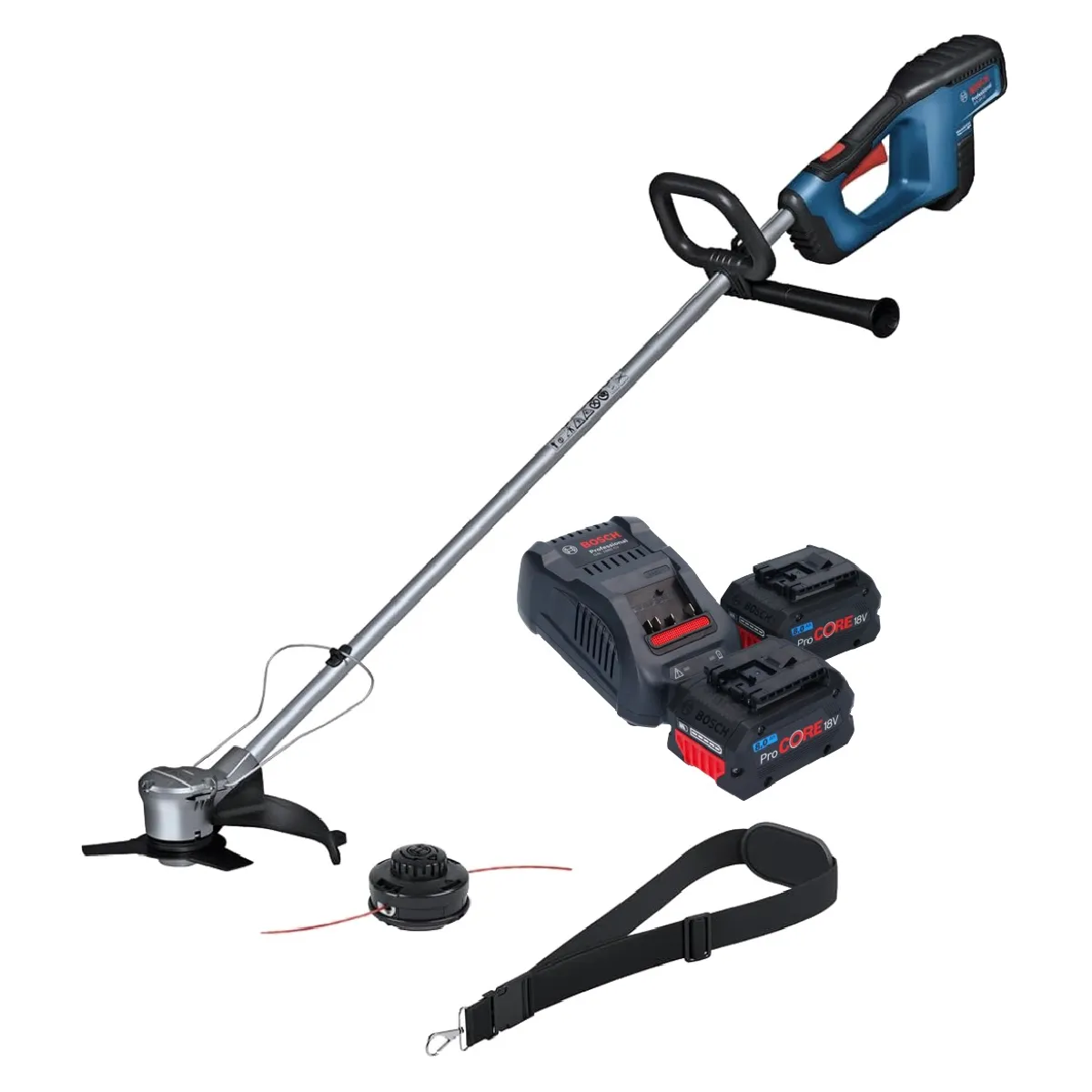 Débroussailleuse sans fil Bosch GFR 18V 23 Brushless 2x Batterie ProCORE 80 Ah Chargeur rapide - vue 2