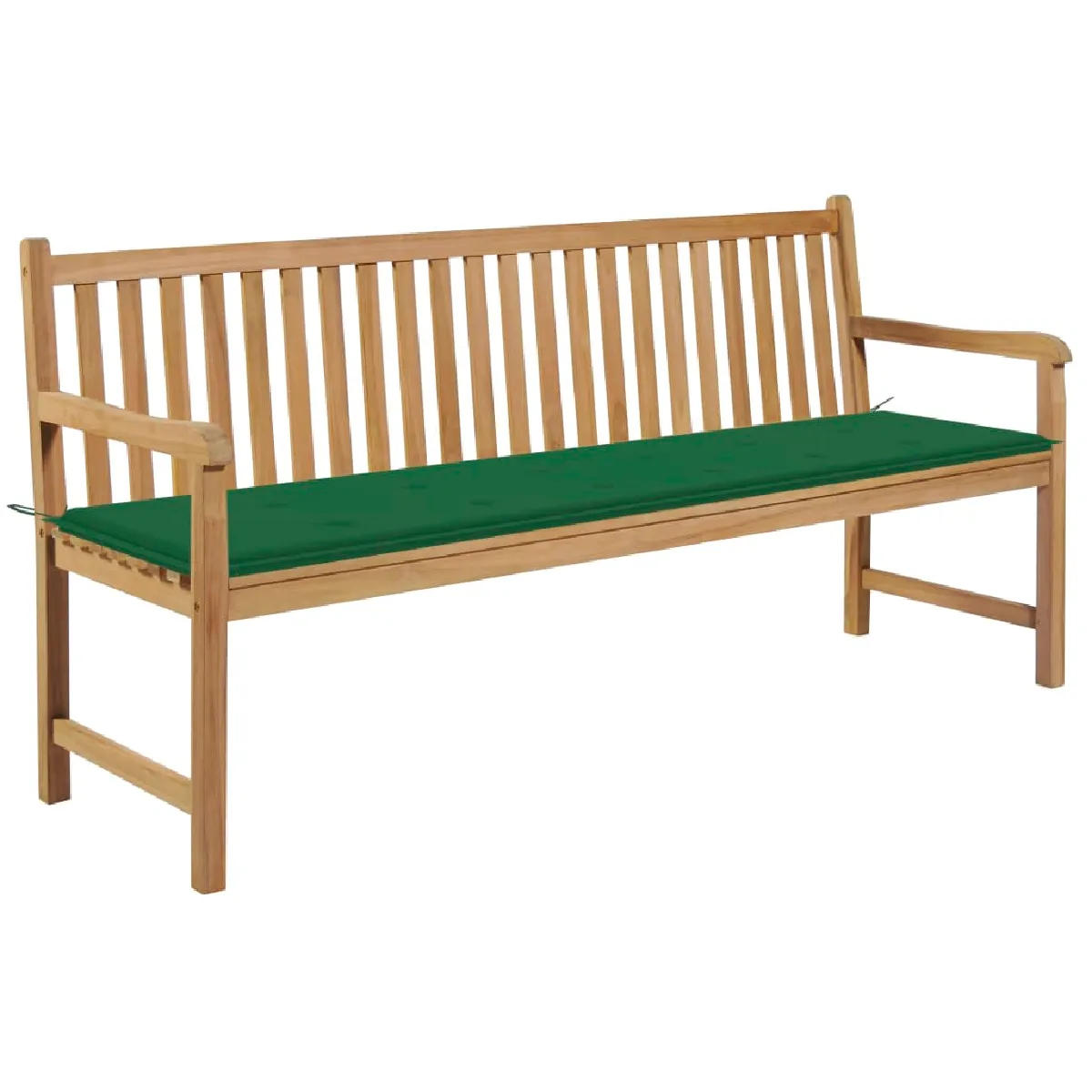 vidaXL Banc de jardin avec coussin 175 cm Bois de teck massif