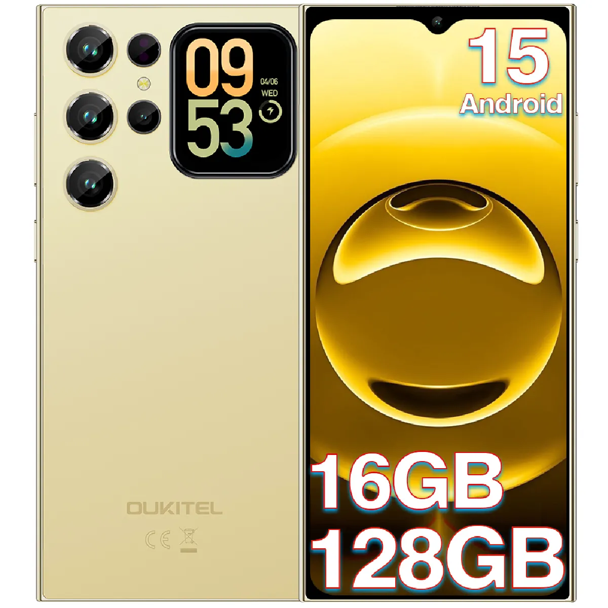 OUKITEL C62 Smartphone Android 15 - 16Go+128Go 6,88