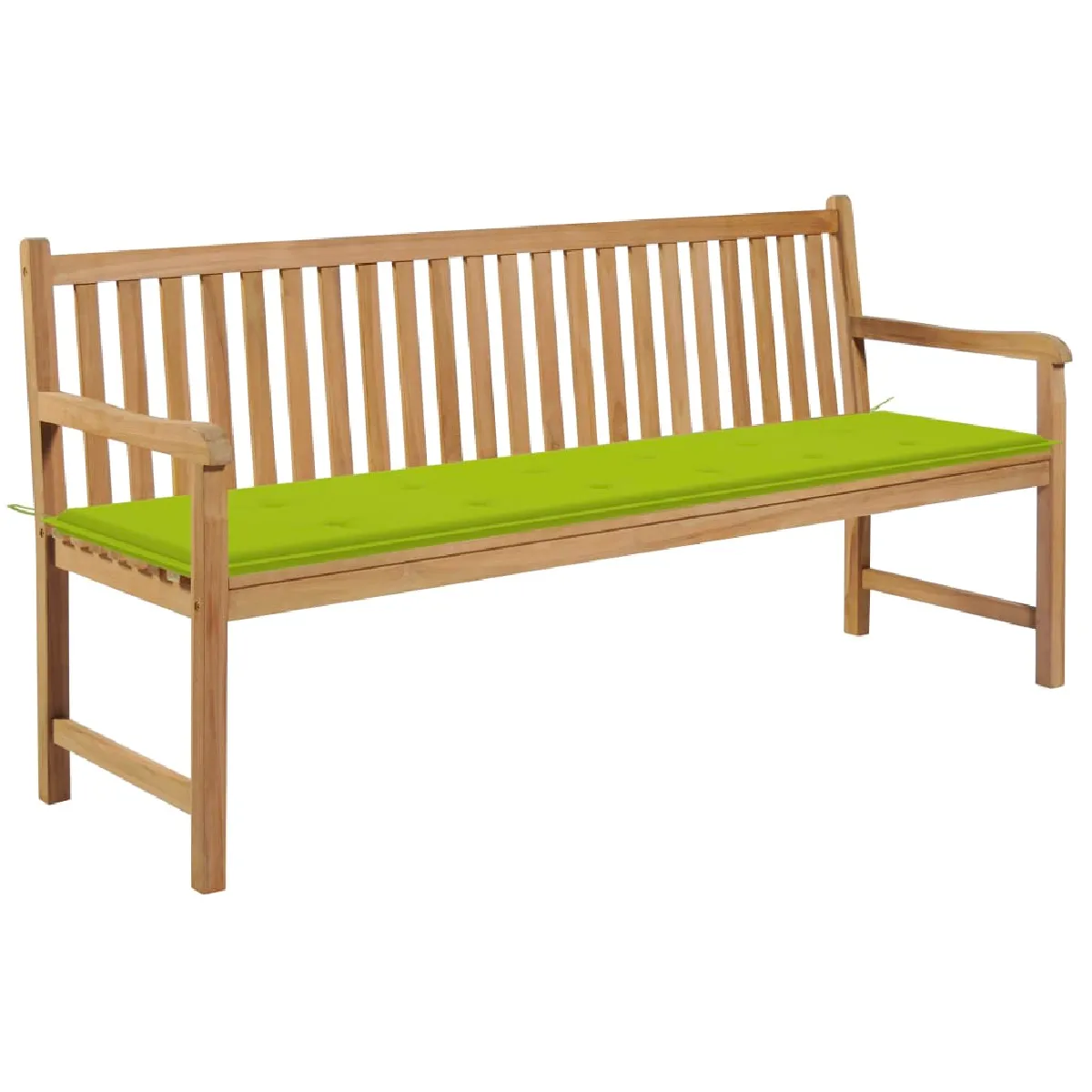 vidaXL Banc de jardin avec coussin 175 cm Bois de teck massif - vue 5