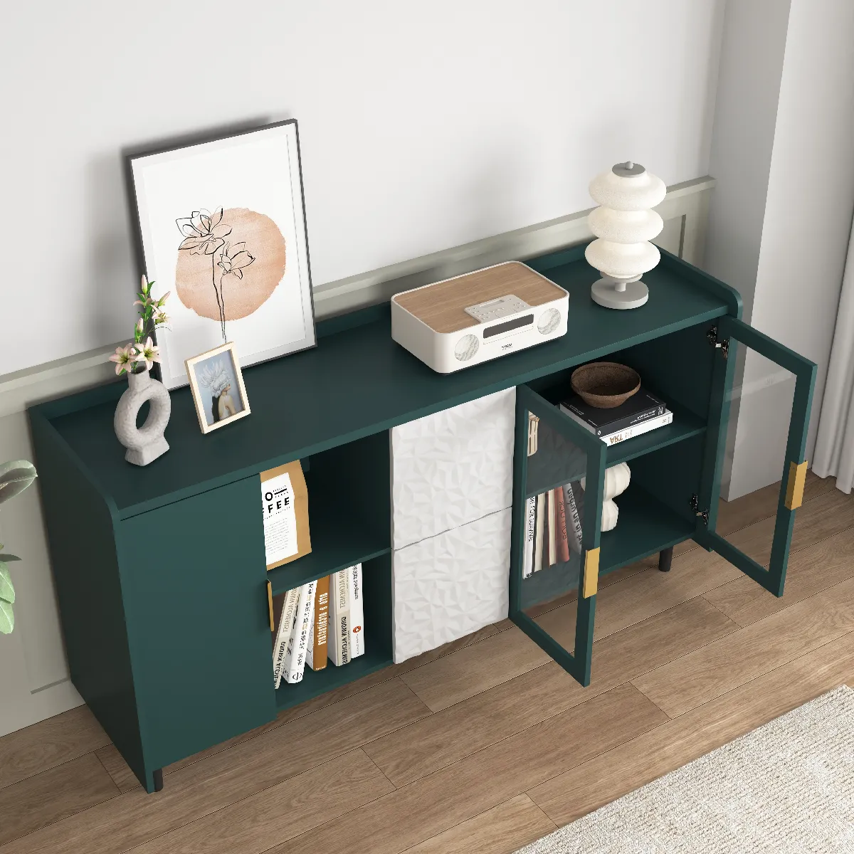 Okwish Buffet bas de cuisine - Vert